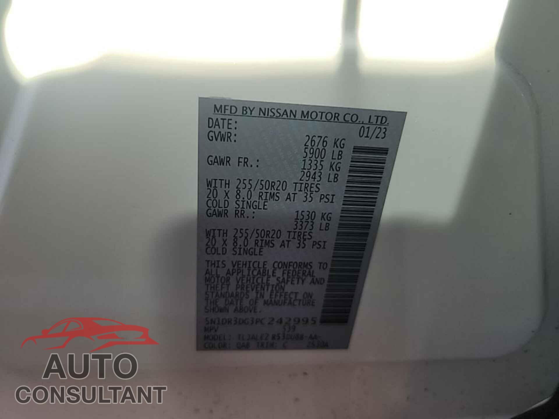 NISSAN PATHFINDER 2023 - 5N1DR3DG3PC242995