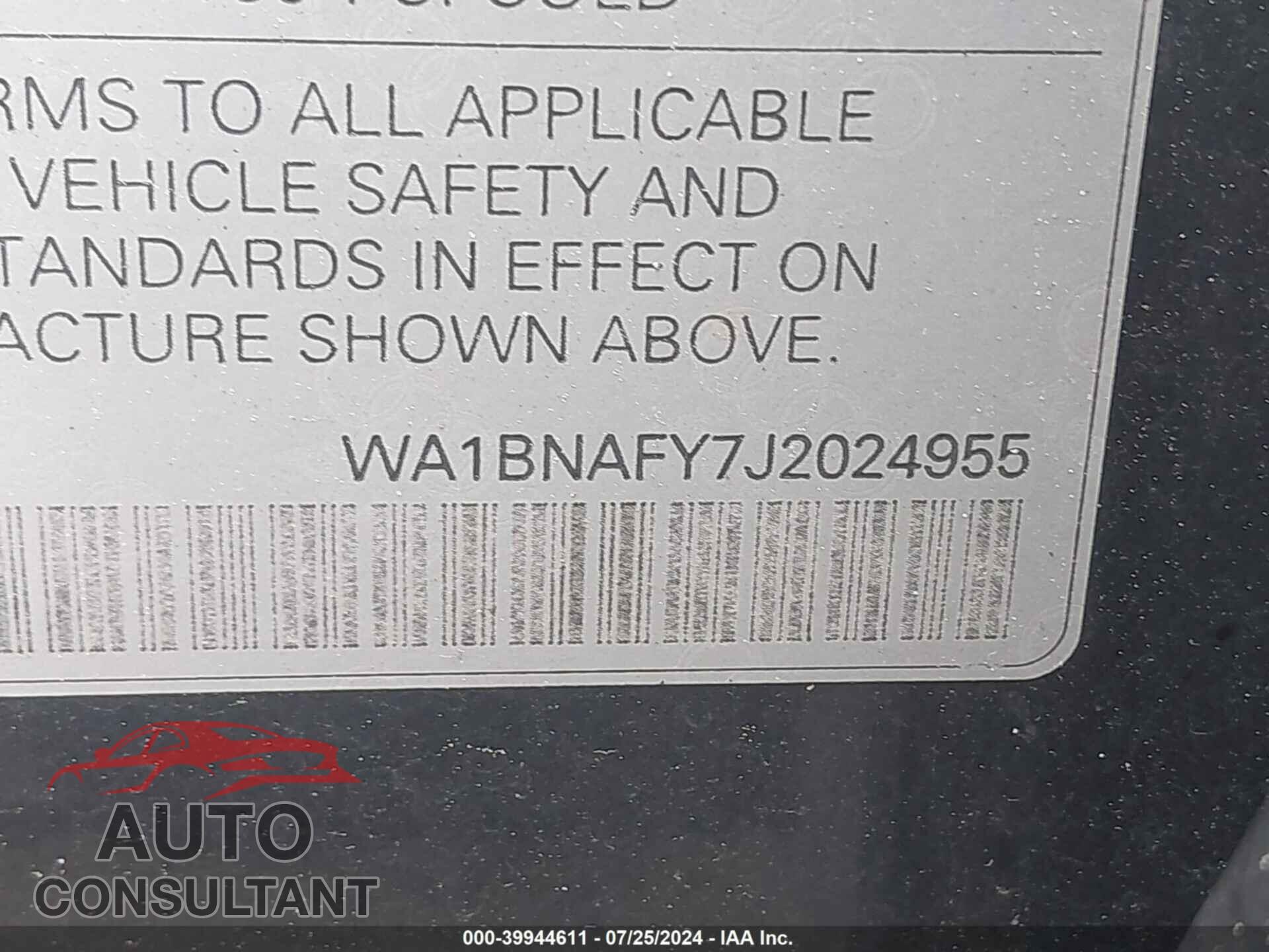 AUDI Q5 2018 - WA1BNAFY7J2024955