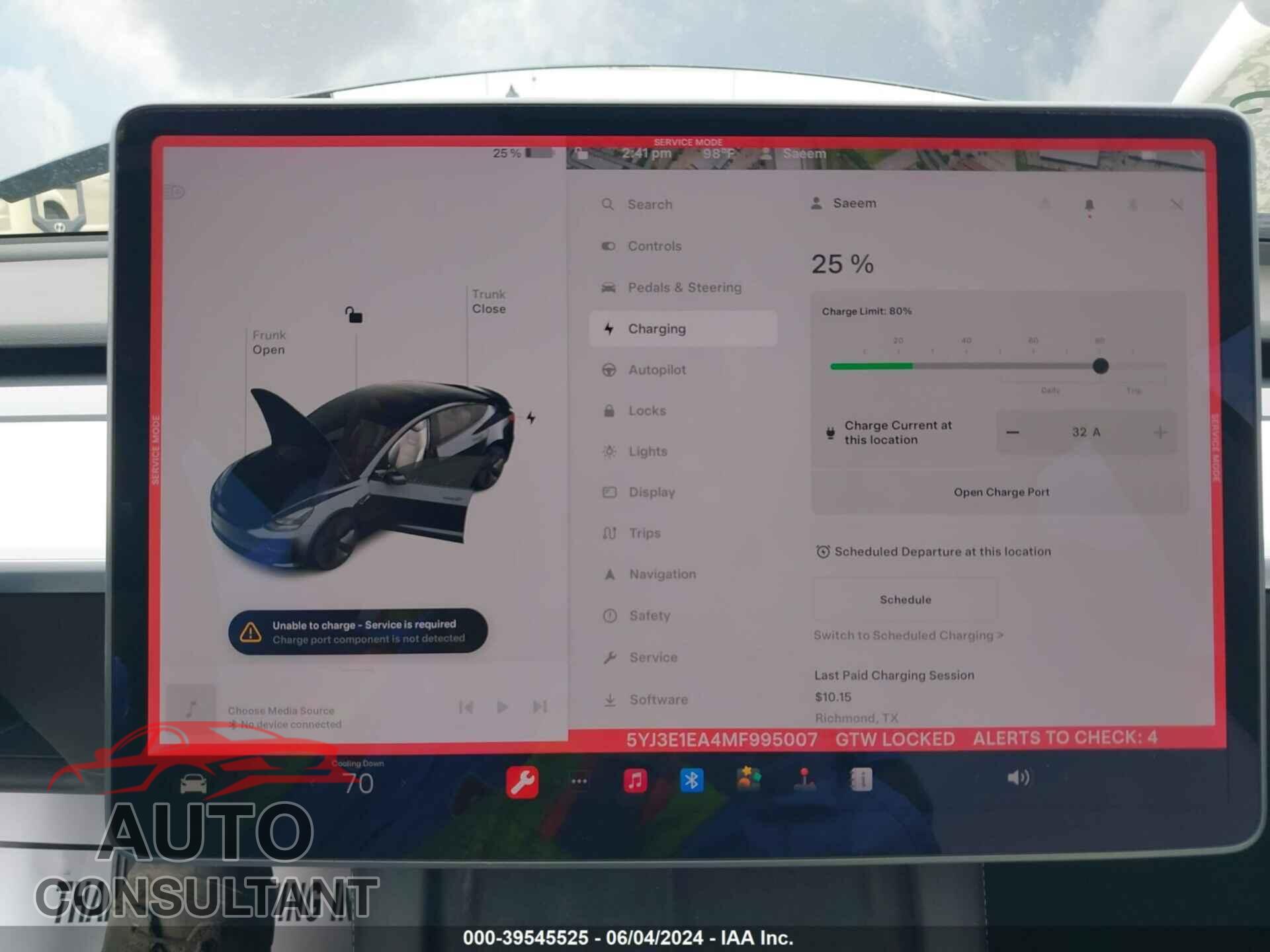 TESLA MODEL 3 2021 - 5YJ3E1EA4MF995007