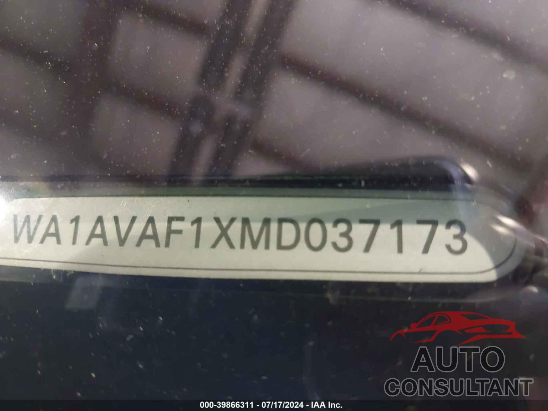AUDI Q8 2021 - WA1AVAF1XMD037173