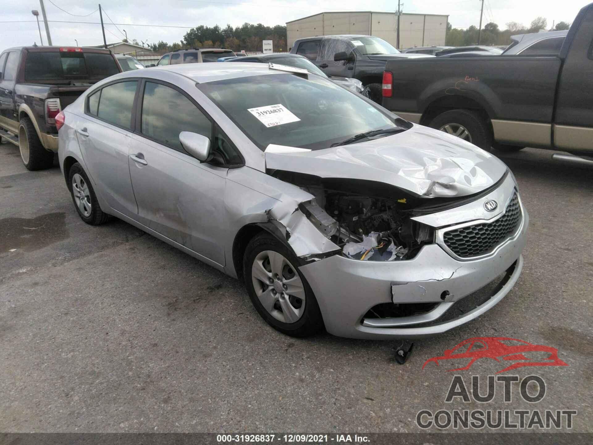 KIA FORTE 2016 - KNAFK4A63G5538944