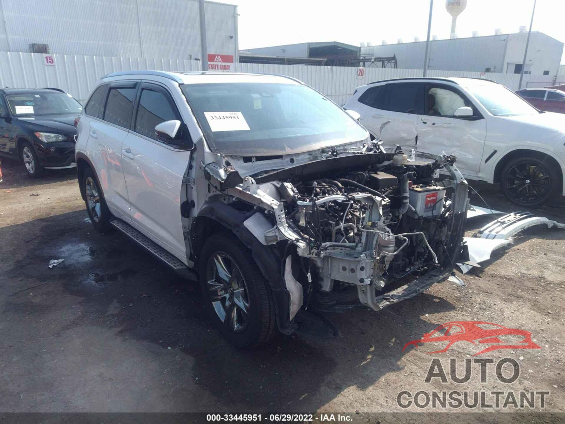 TOYOTA HIGHLANDER 2018 - 5TDYZRFH2JS259646