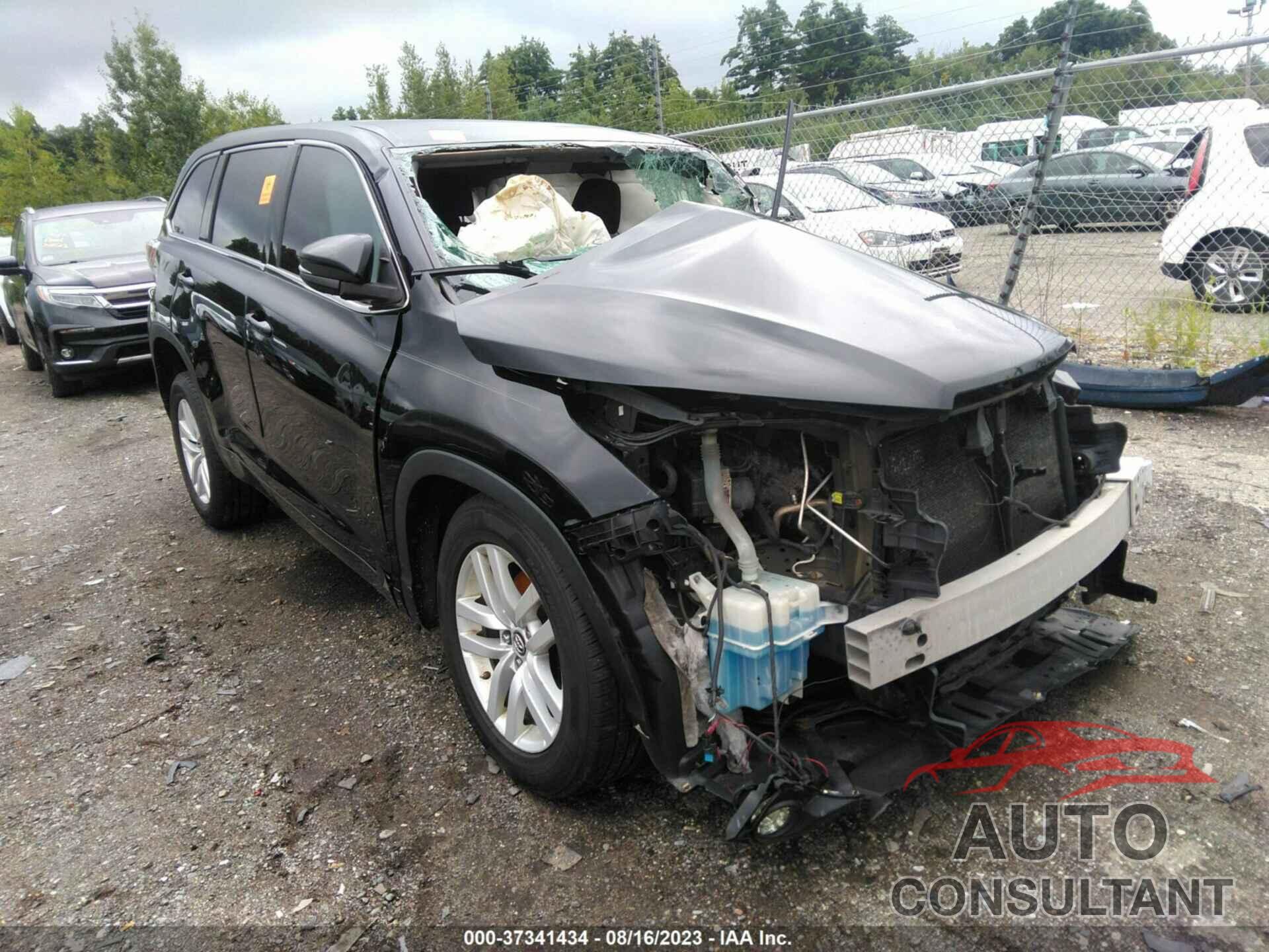 TOYOTA HIGHLANDER 2016 - 5TDZKRFH6GS185861