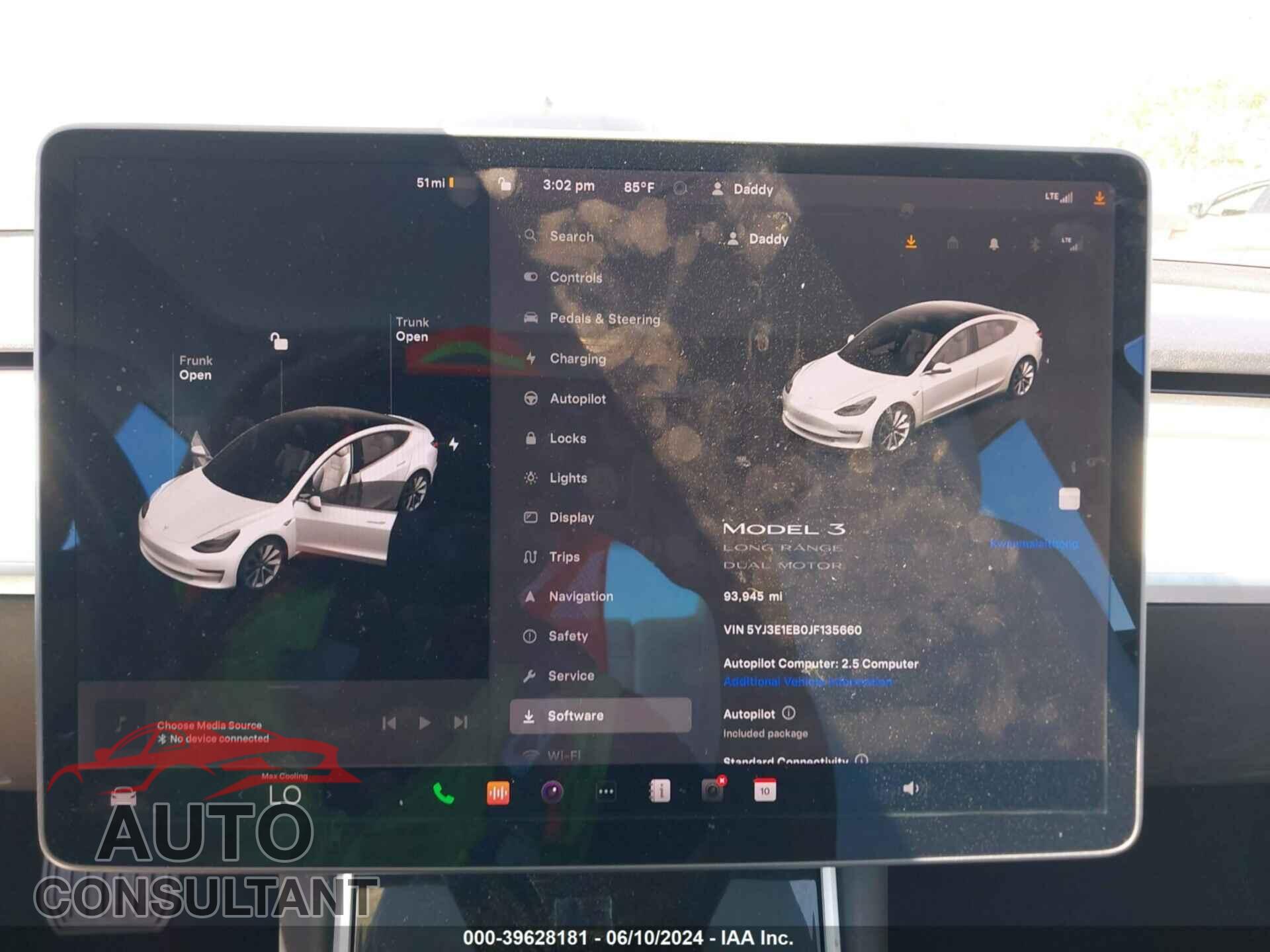 TESLA MODEL 3 2018 - 5YJ3E1EB0JF135660