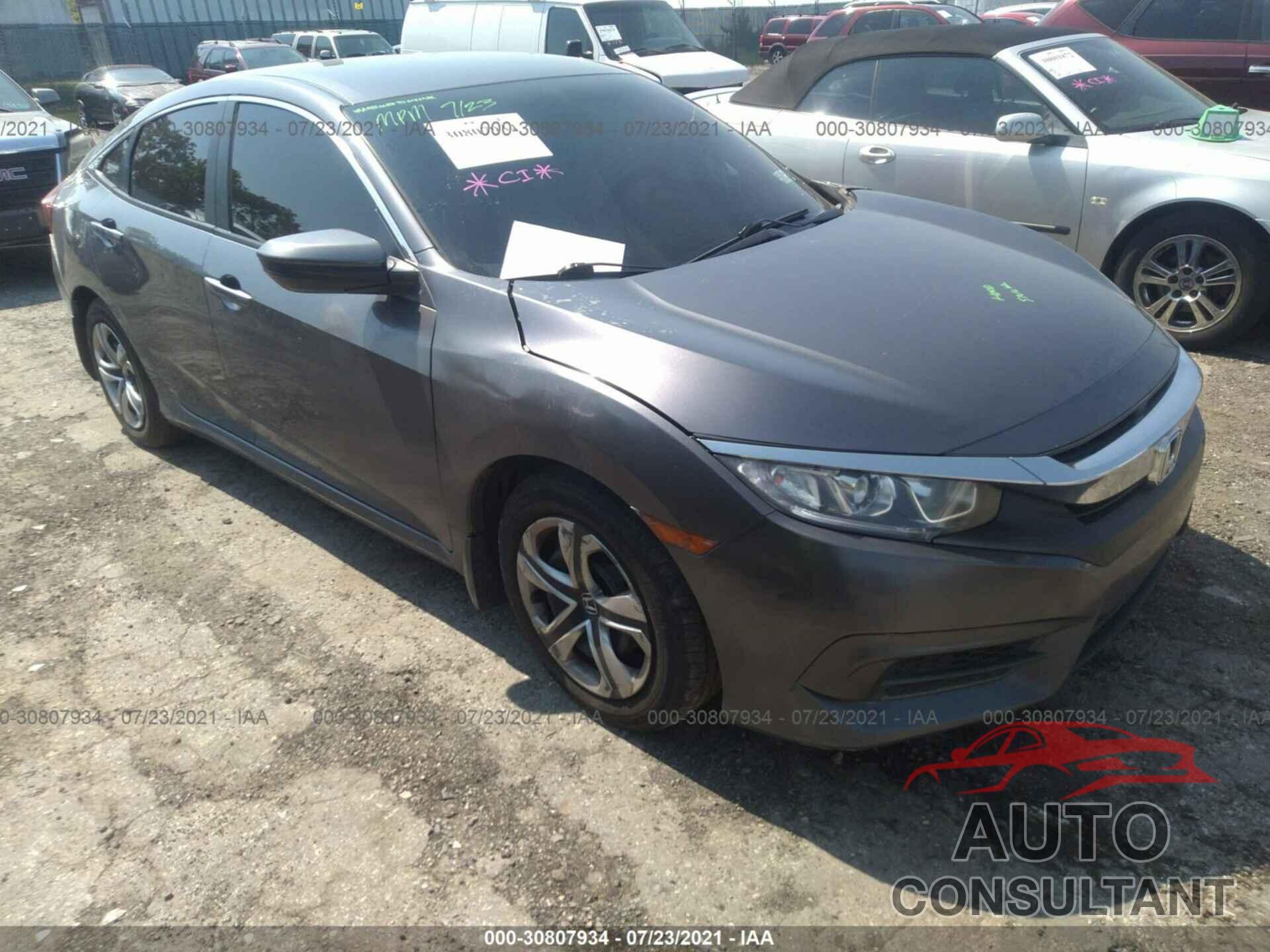 HONDA CIVIC SEDAN 2016 - 19XFC2F54GE222588