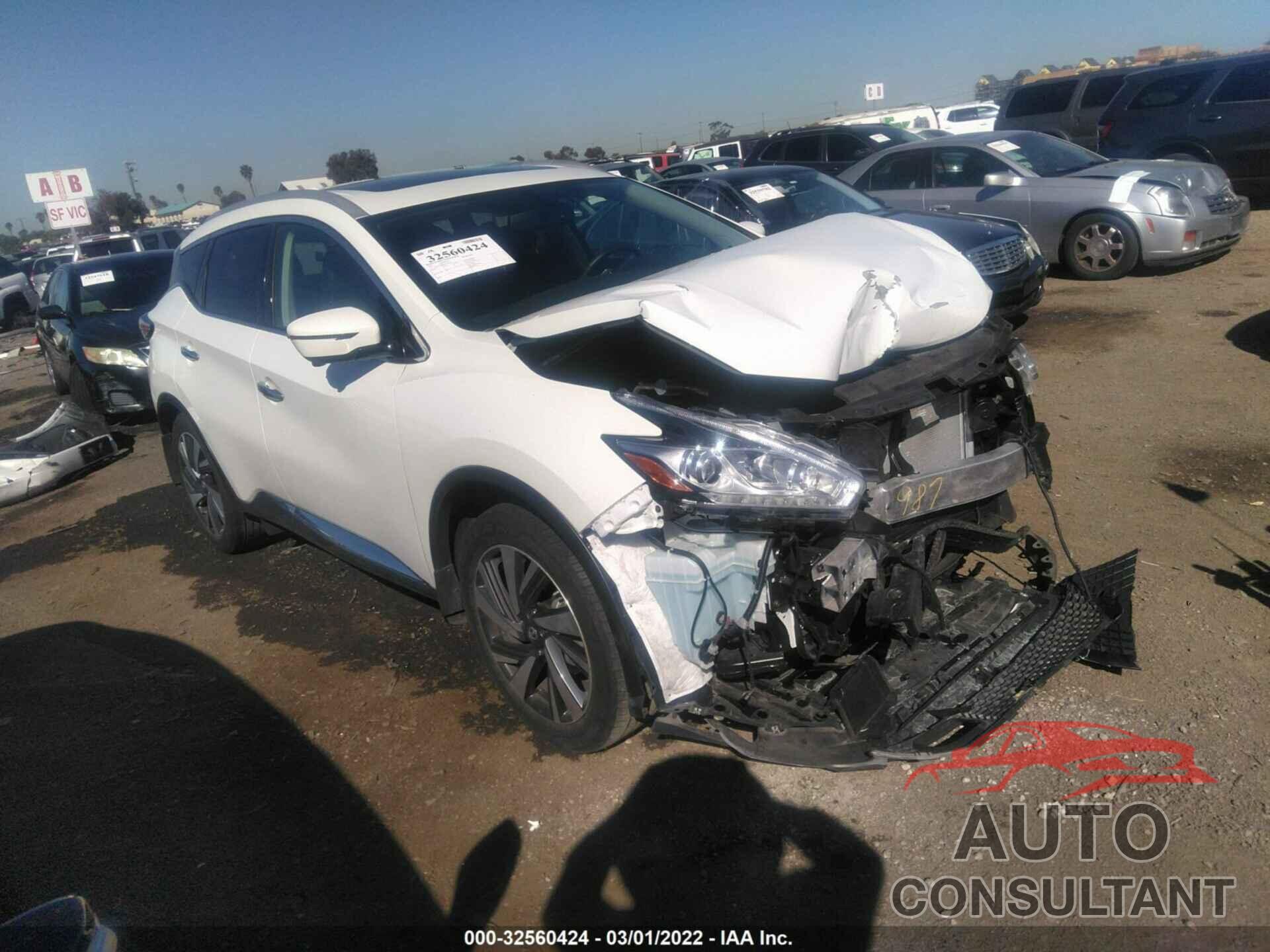 NISSAN MURANO 2018 - 5N1AZ2MG4JN188695