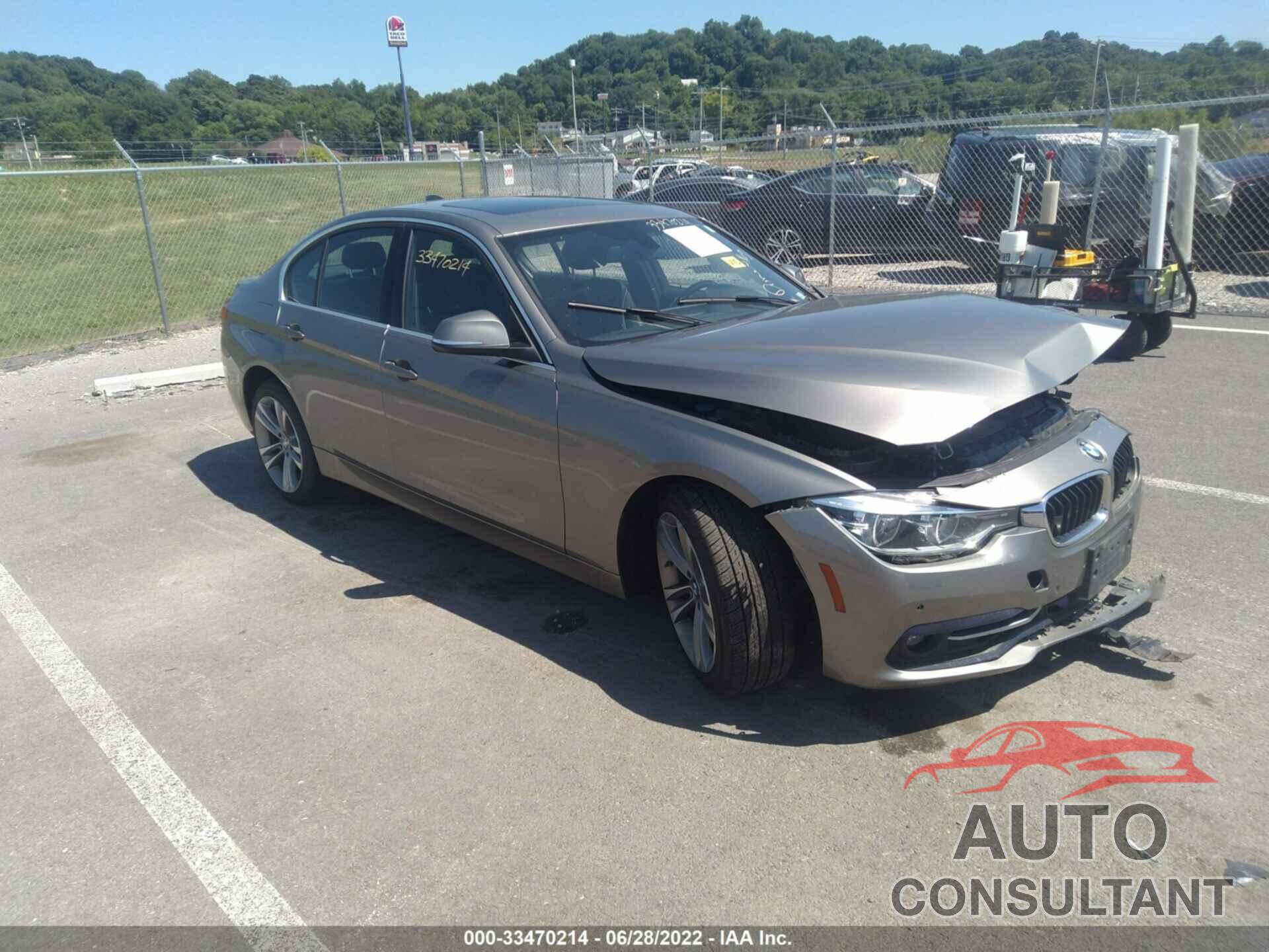 BMW 3 SERIES 2017 - WBA8D9G36HNU64109
