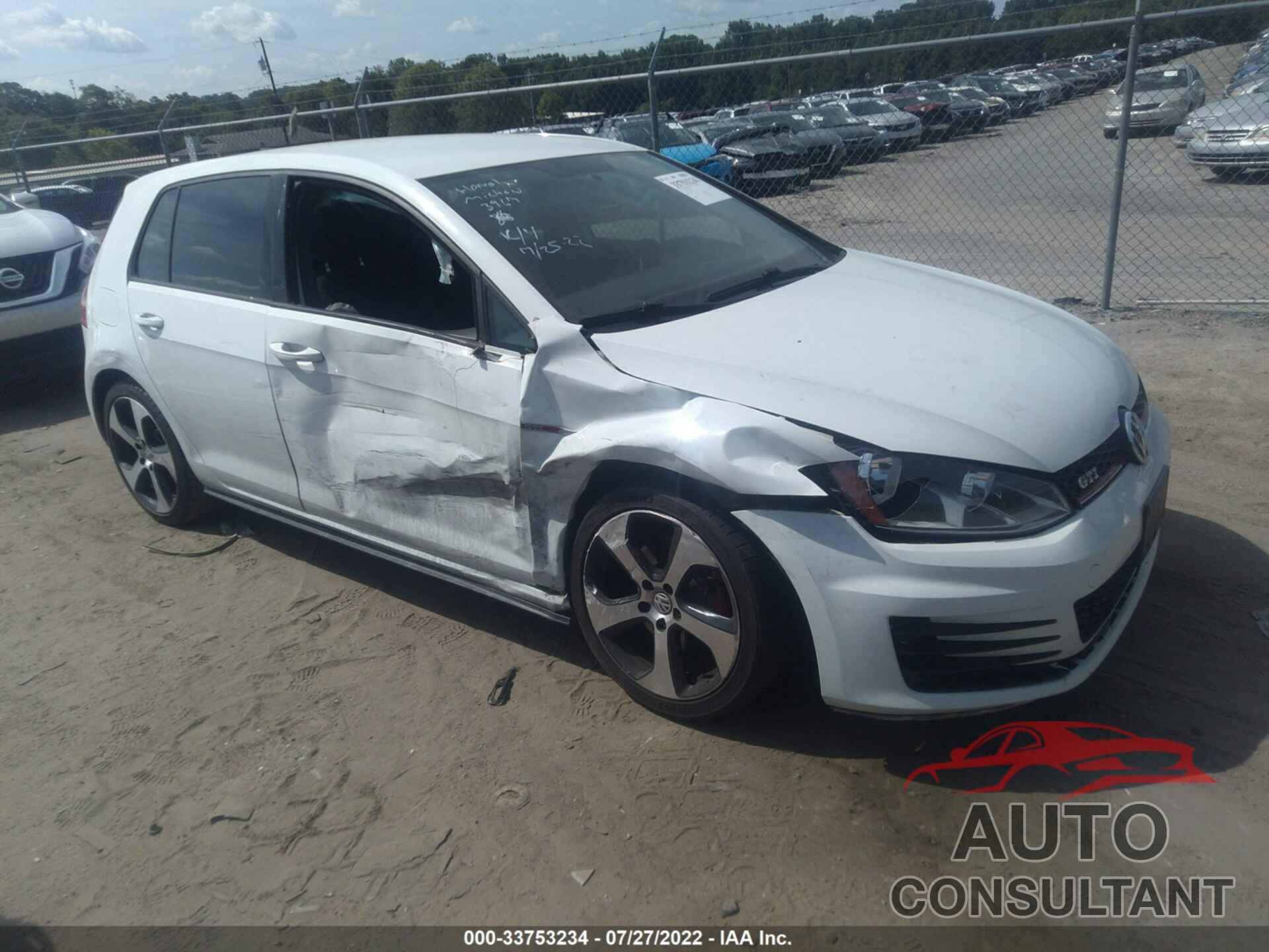 VOLKSWAGEN GOLF GTI 2016 - 3VW5T7AU1GM004778