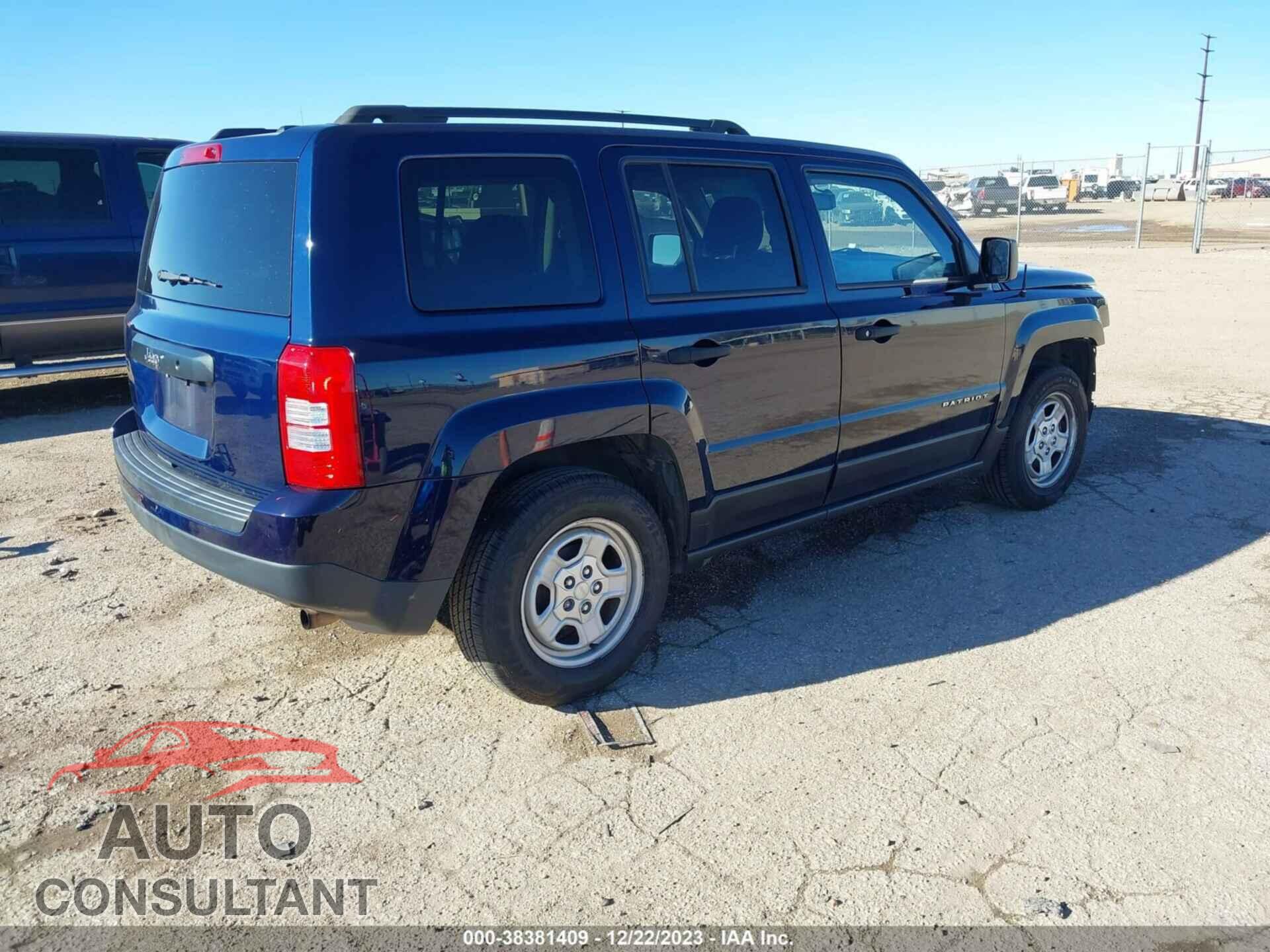 JEEP PATRIOT 2017 - 1C4NJPBAXHD134889