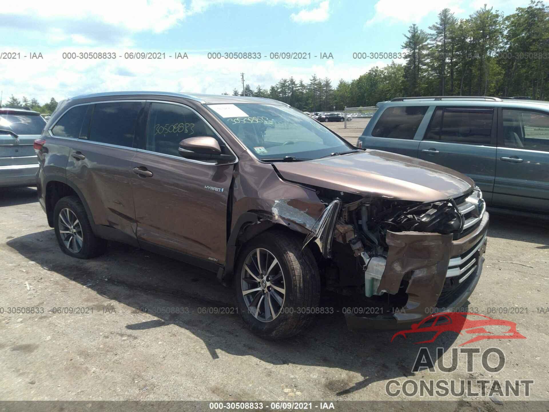 TOYOTA HIGHLANDER 2019 - 5TDJGRFH4KS071364