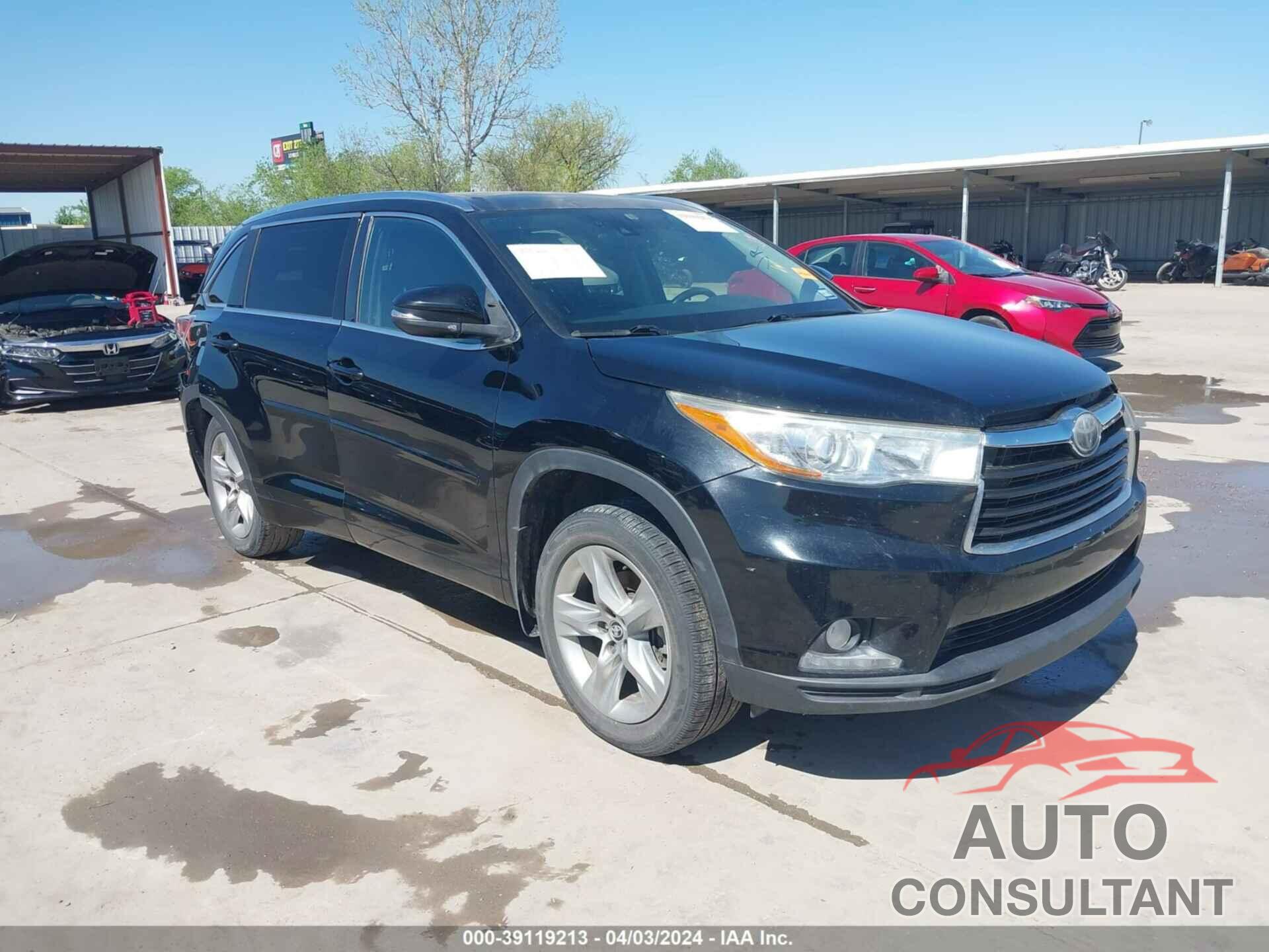 TOYOTA HIGHLANDER 2016 - 5TDDKRFH3GS260896