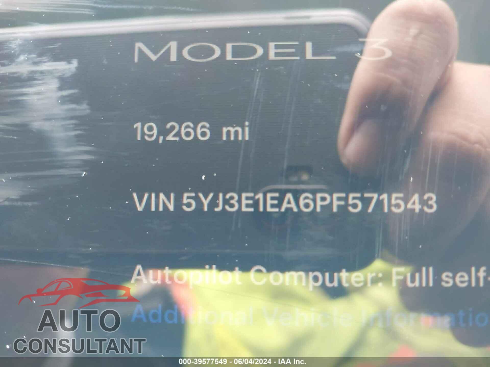 TESLA MODEL 3 2023 - 5YJ3E1EA6PF571543