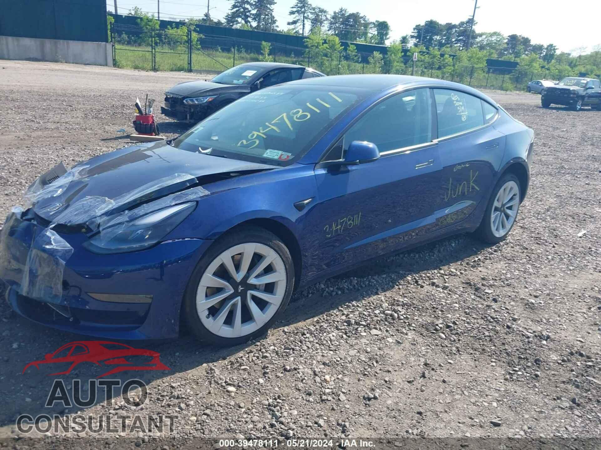 TESLA MODEL 3 2022 - 5YJ3E1EA6NF372621