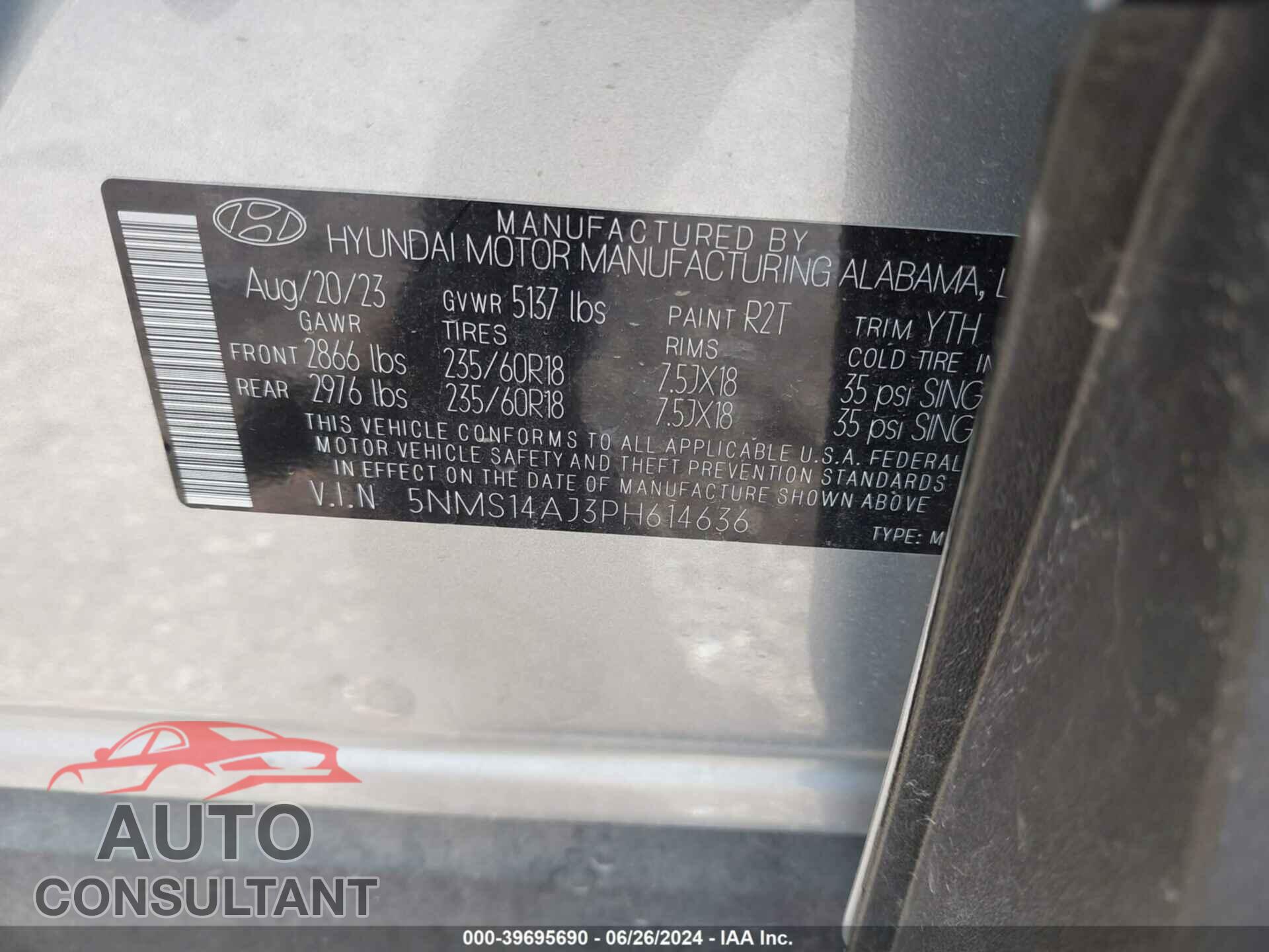 HYUNDAI SANTA FE 2023 - 5NMS14AJ3PH614636