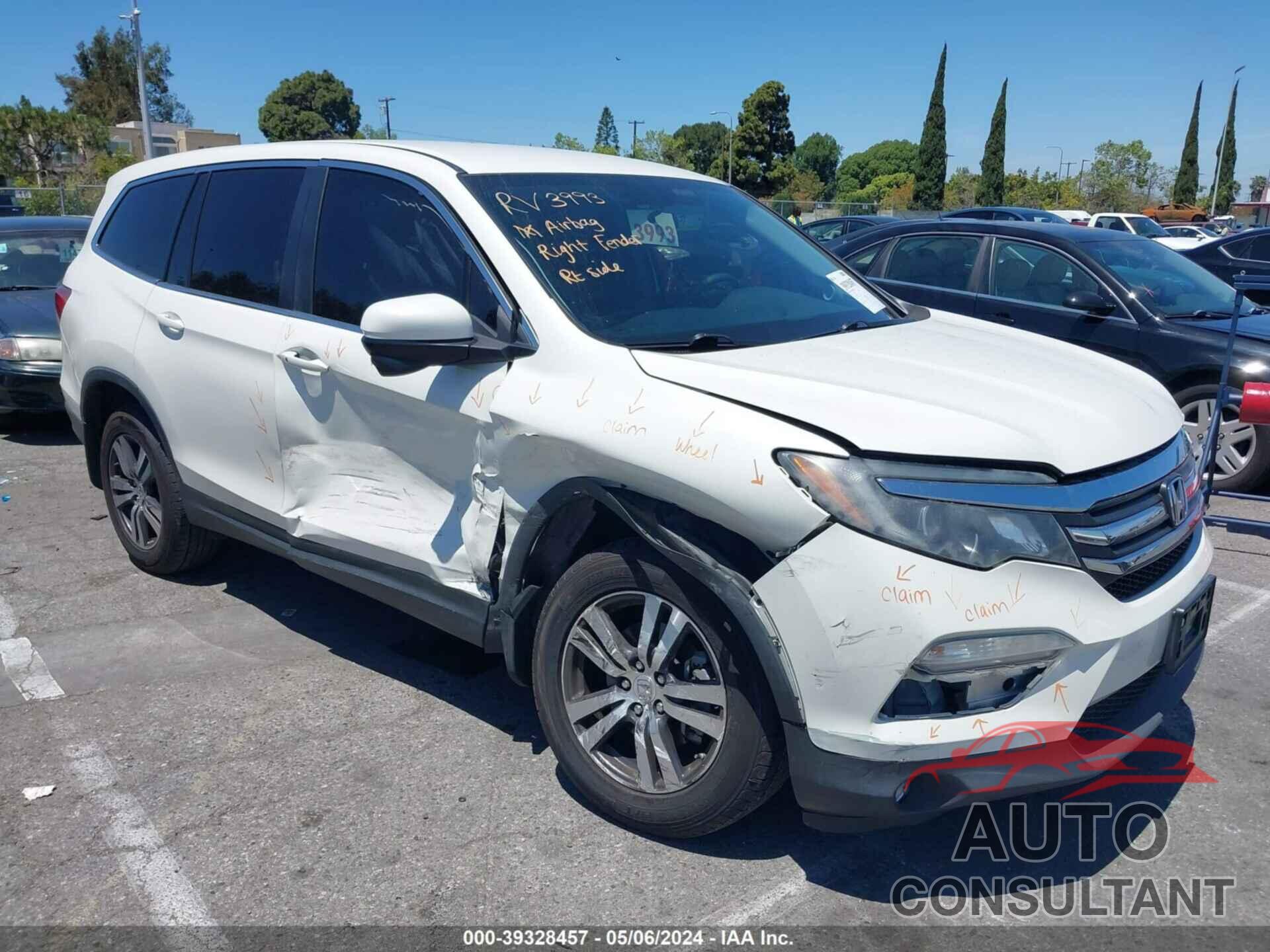 HONDA PILOT 2018 - 5FNYF5H39JB005696