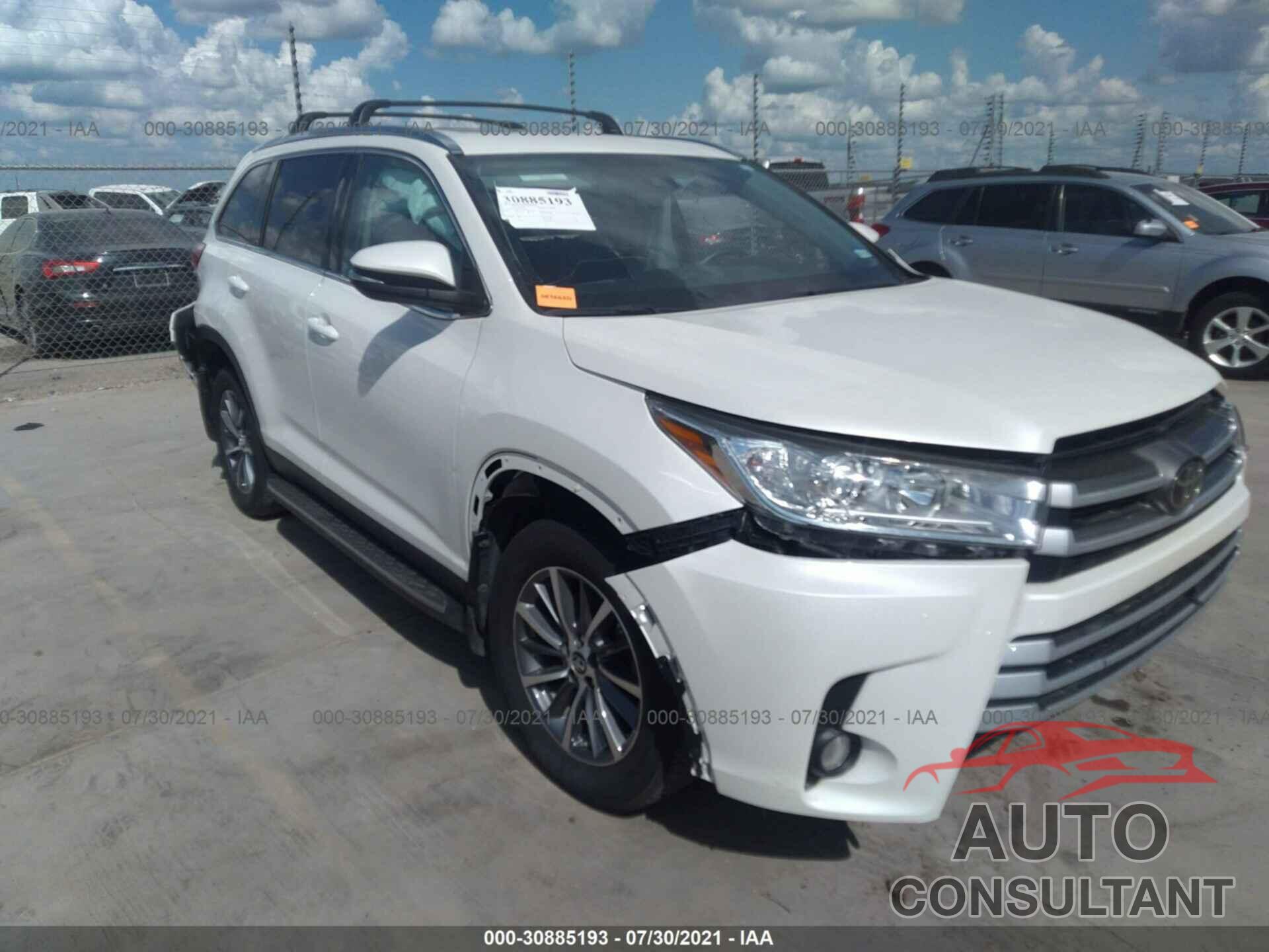 TOYOTA HIGHLANDER 2019 - 5TDKZRFH5KS553064