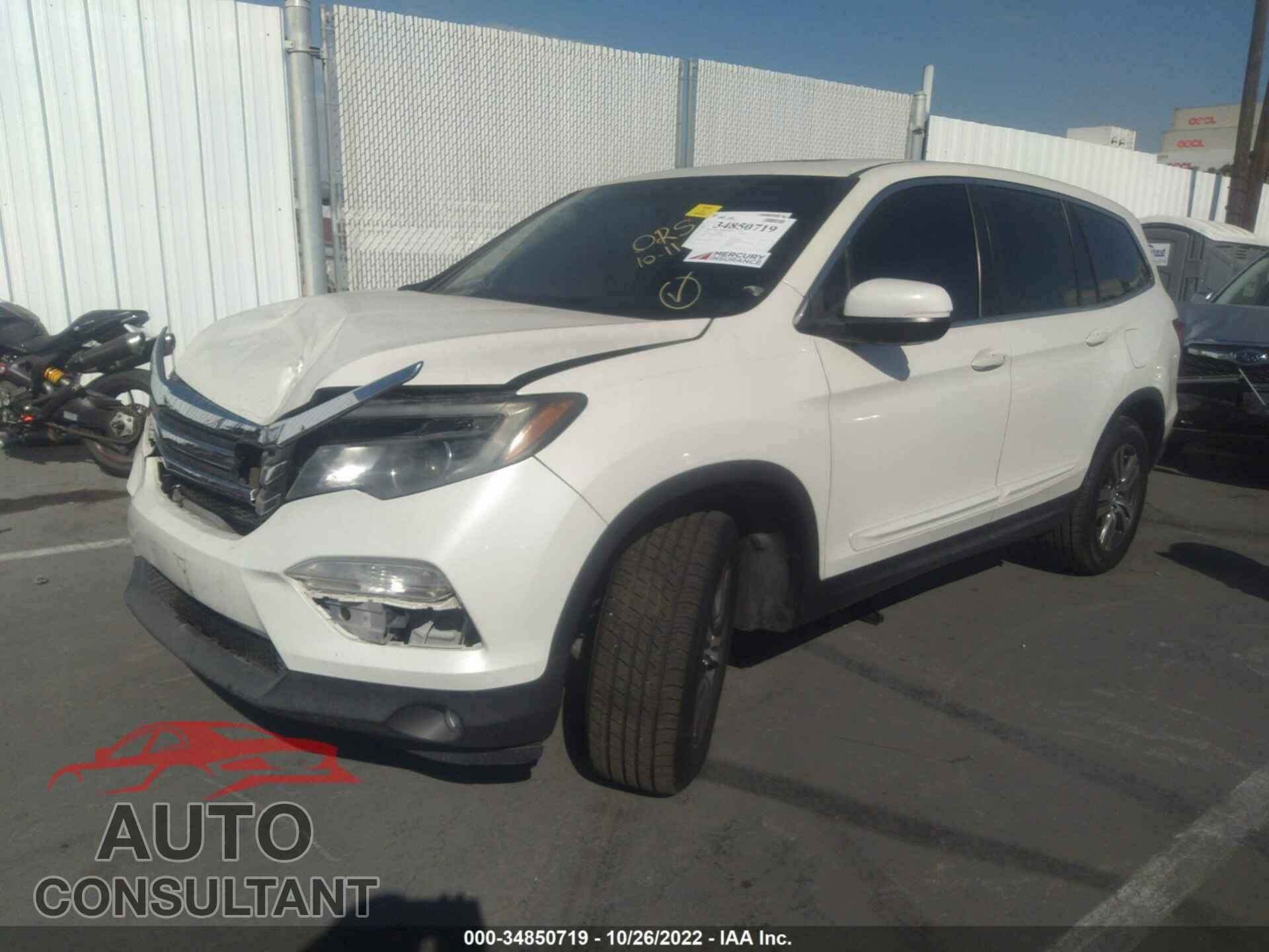 HONDA PILOT 2016 - 5FNYF5H56GB019985