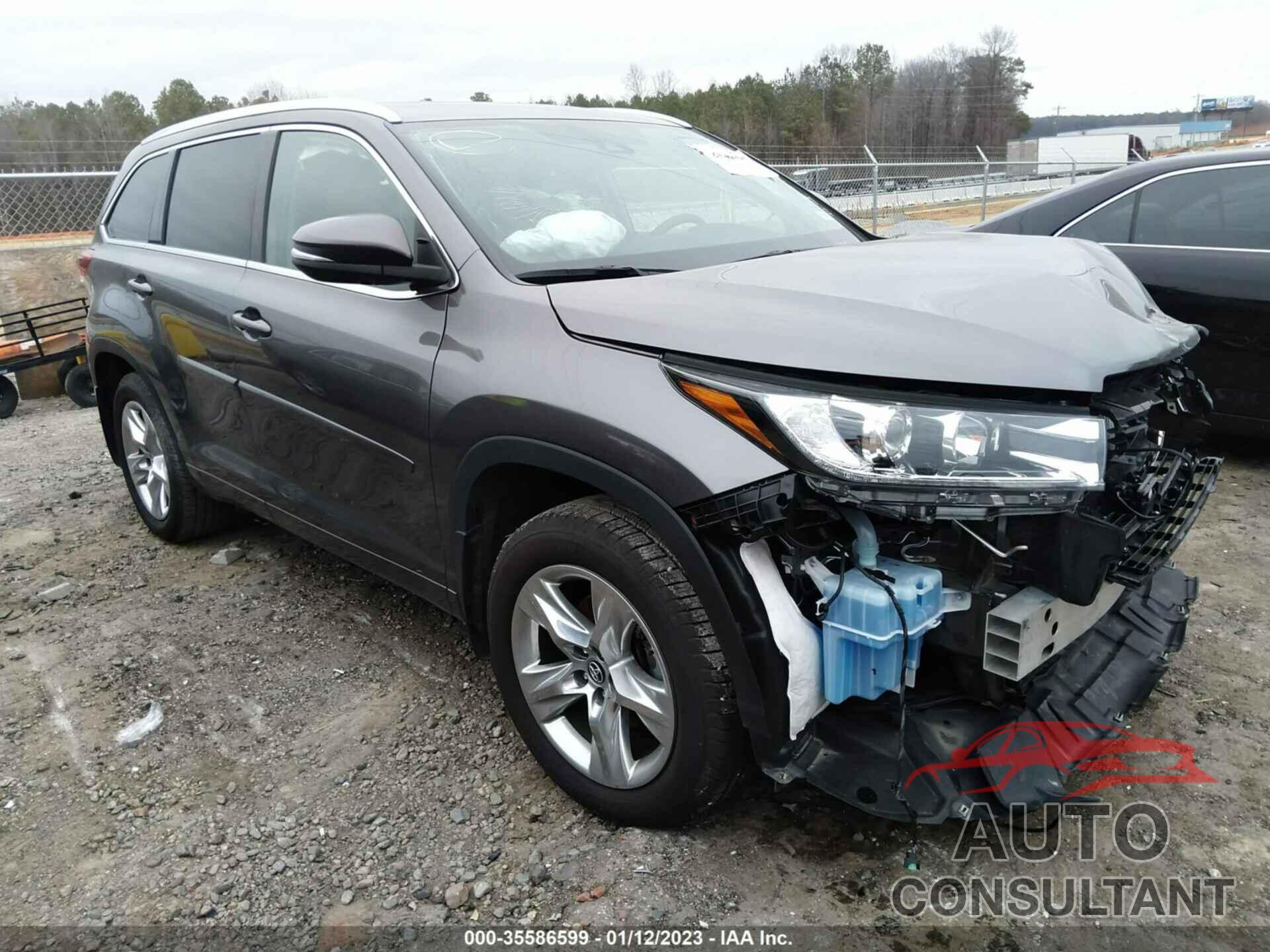 TOYOTA HIGHLANDER 2019 - 5TDDZRFH5KS703182