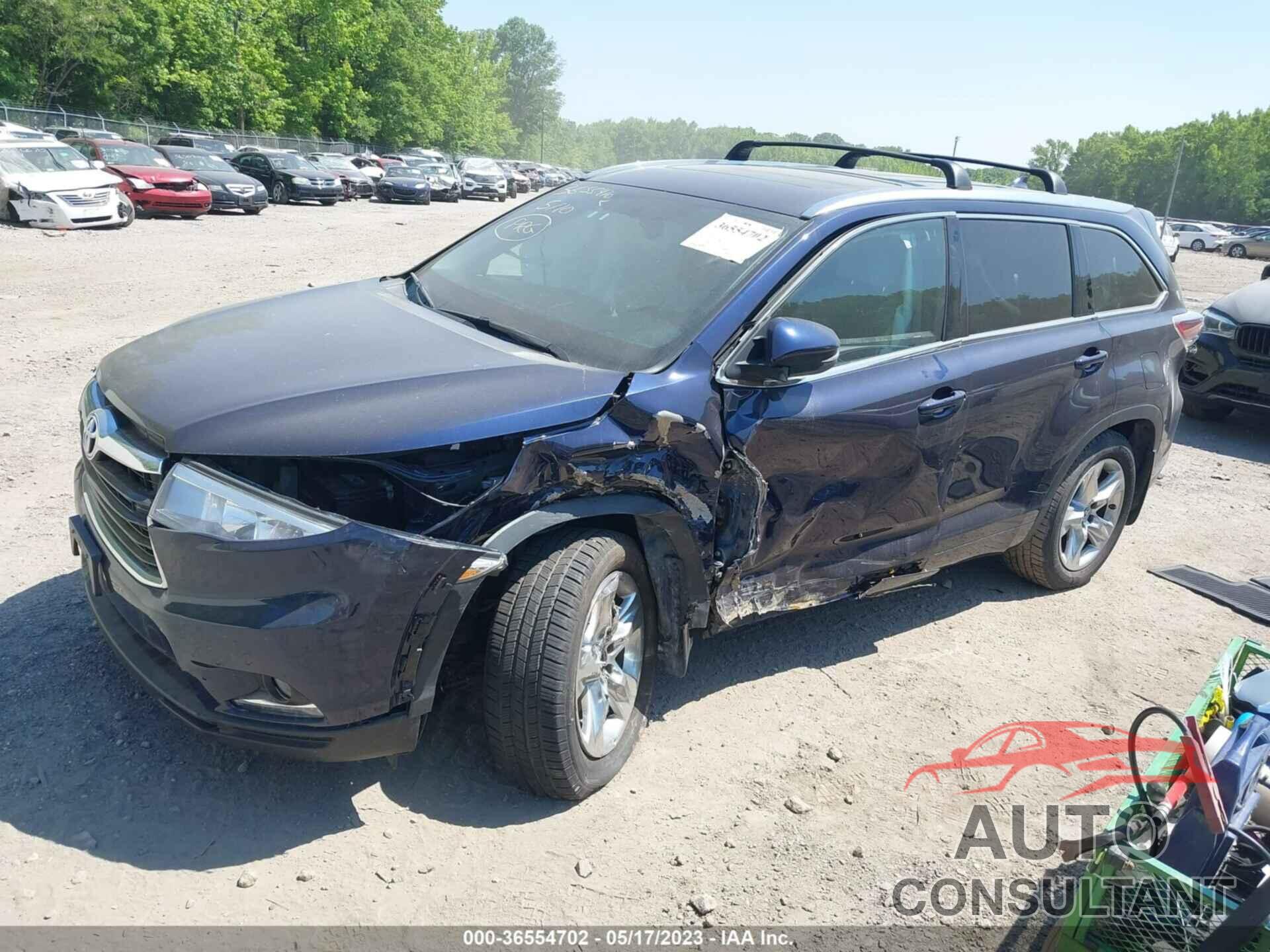 TOYOTA HIGHLANDER 2016 - 5TDDKRFH8GS232236