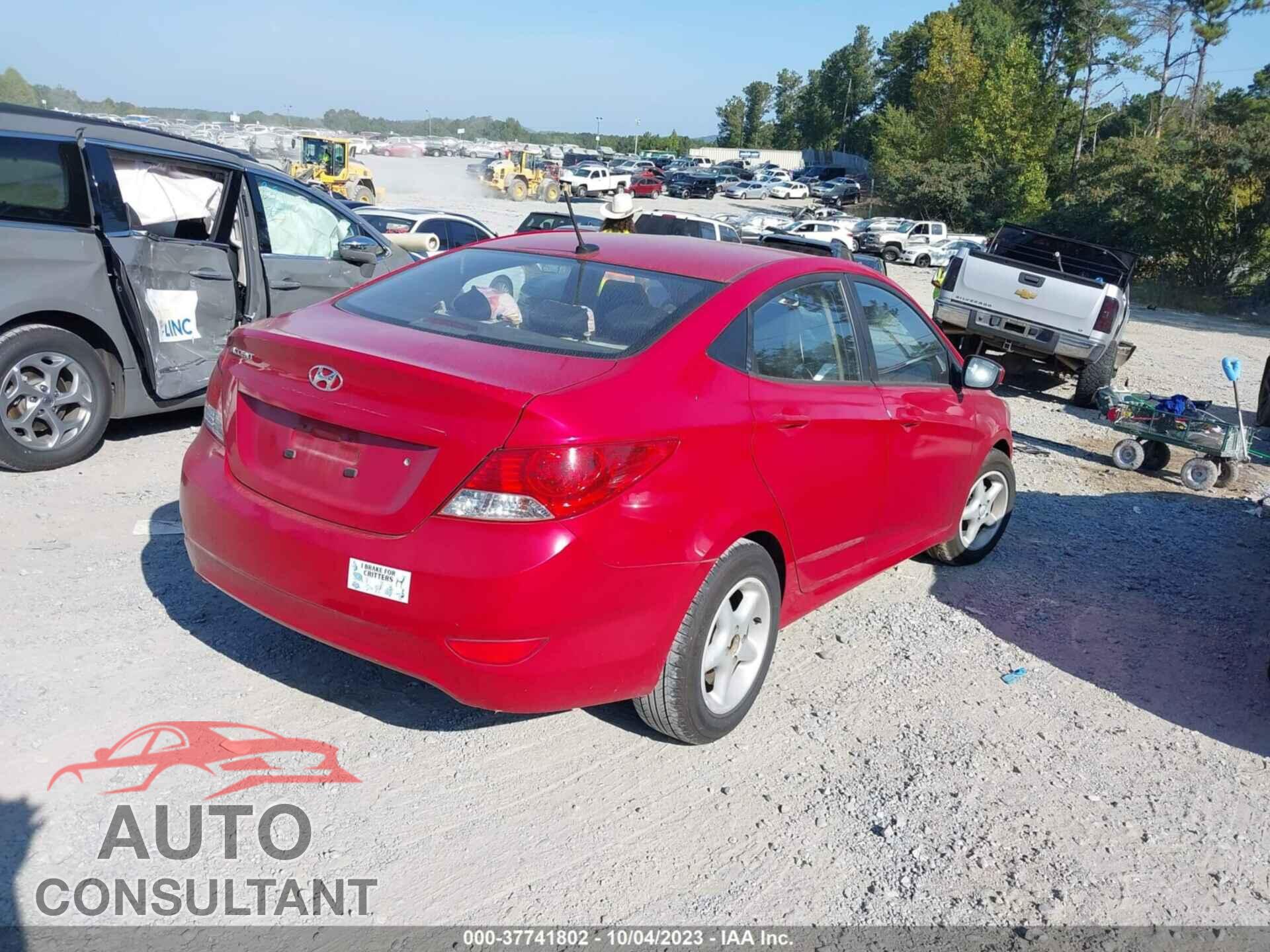HYUNDAI ACCENT 2013 - KMHCT4AEXDU446317