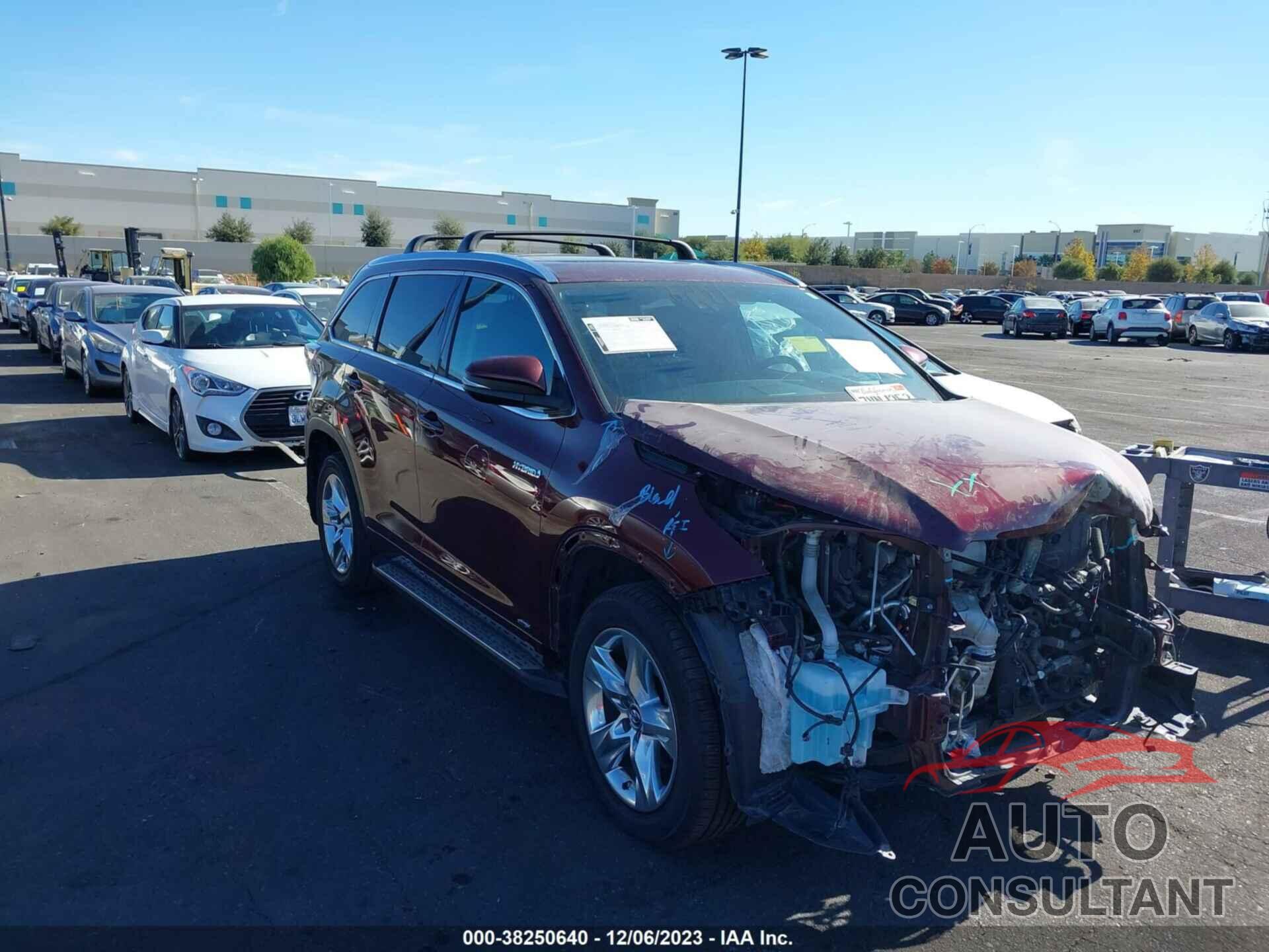 TOYOTA HIGHLANDER HYBRID 2016 - 5TDDCRFH3GS020292