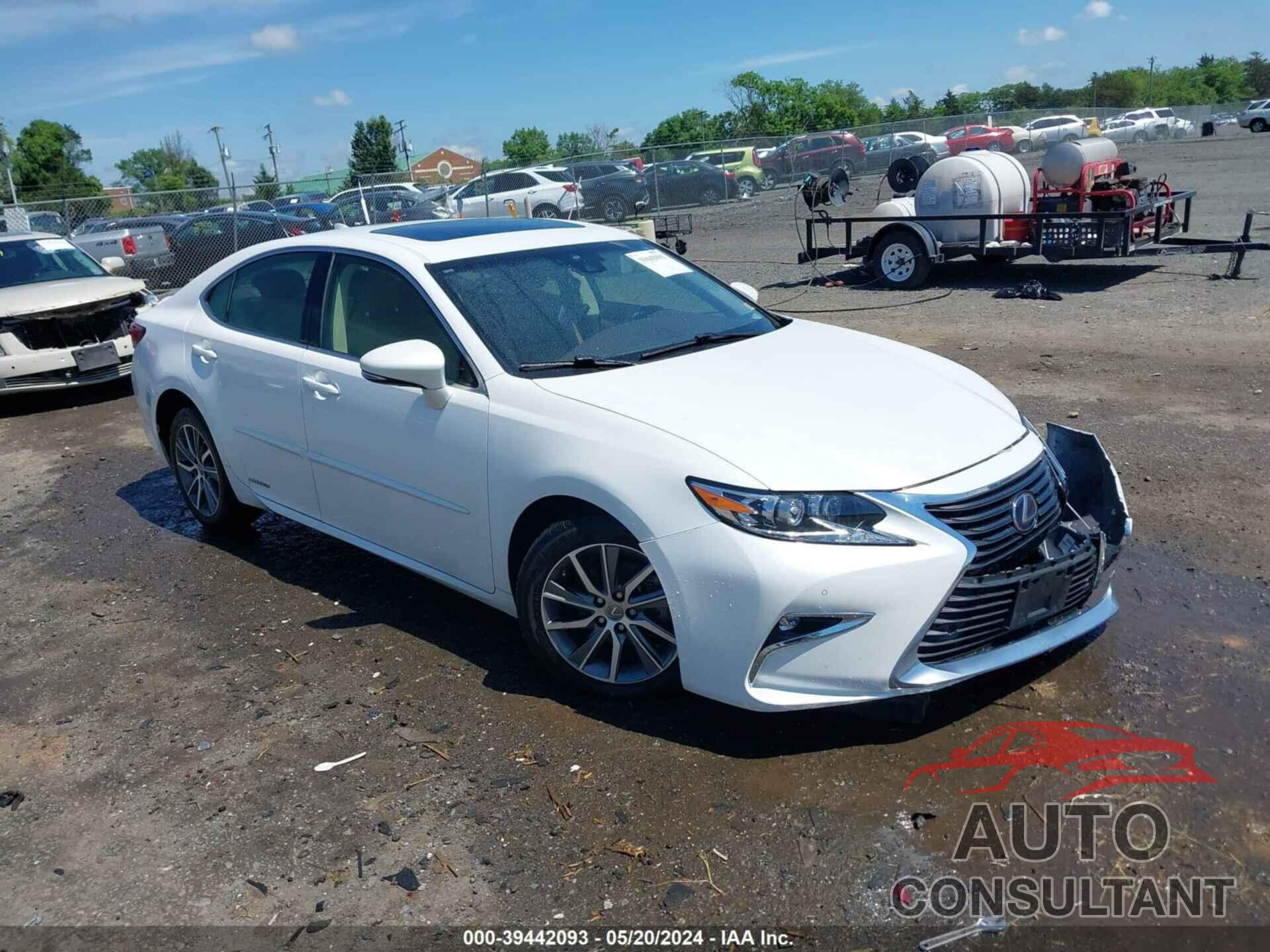LEXUS ES 300H 2017 - JTHBW1GG6H2154937