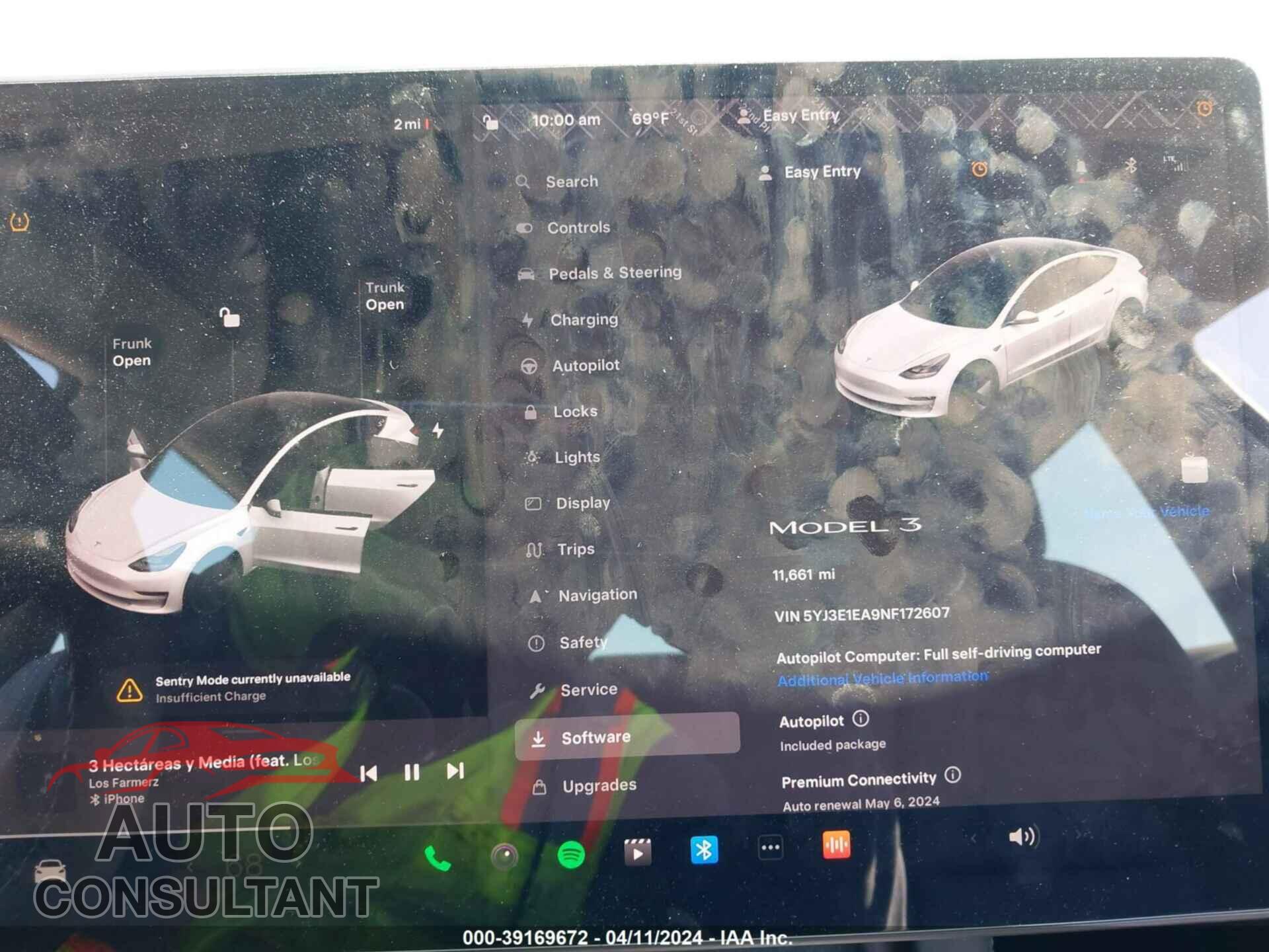 TESLA MODEL 3 2022 - 5YJ3E1EA9NF172607