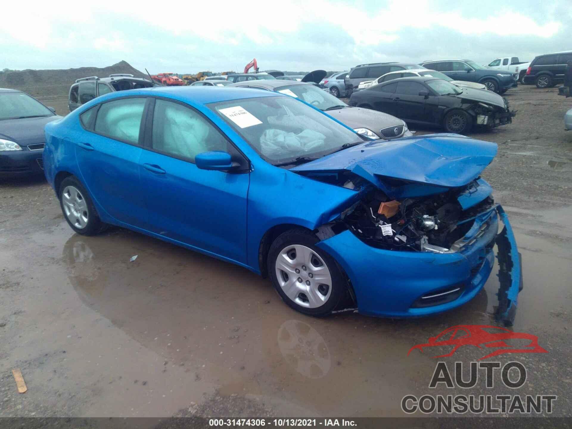 DODGE DART 2016 - 1C3CDFAAXGD592252