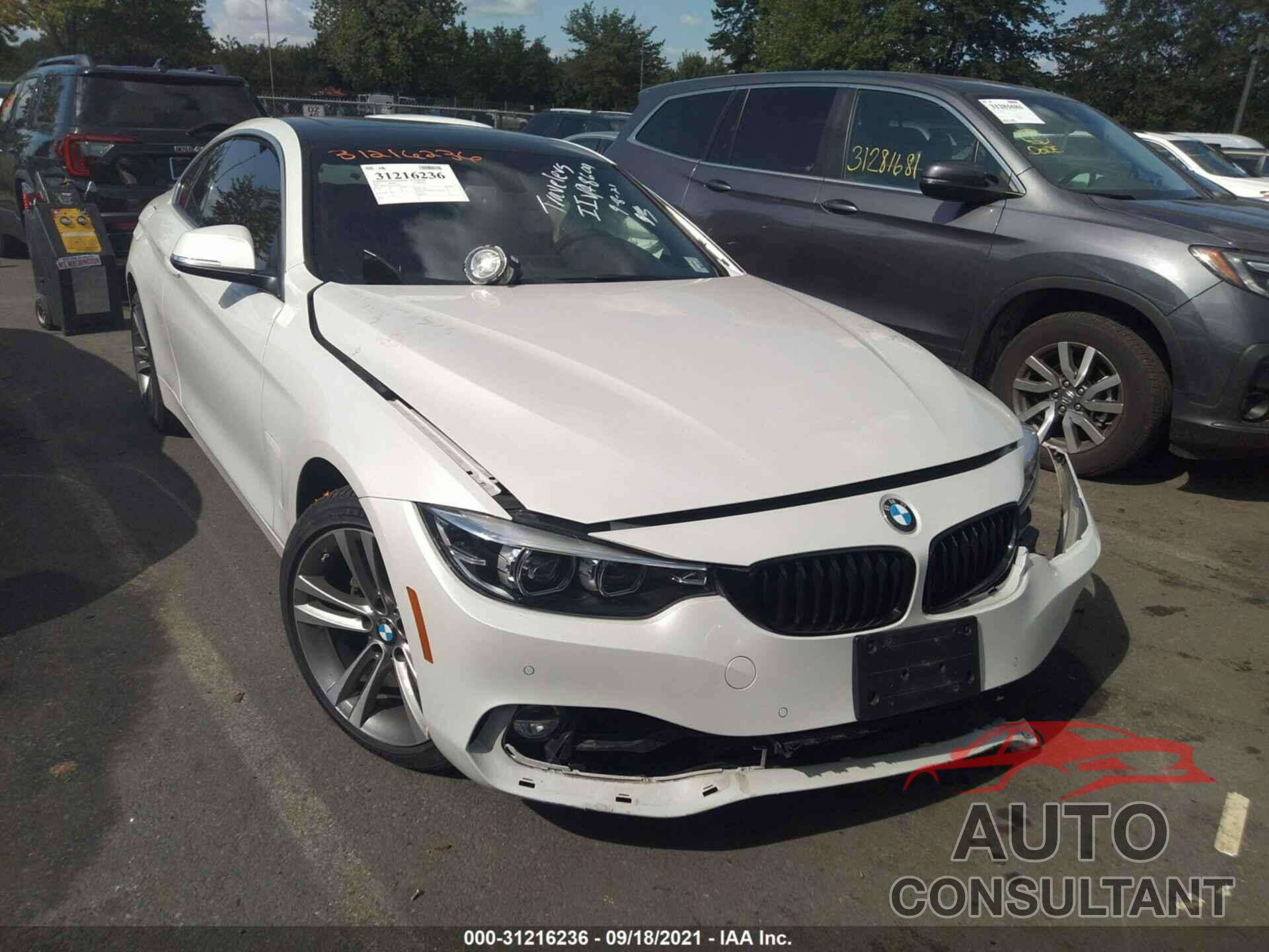 BMW 4 SERIES 2019 - WBA4W5C52KAE43901