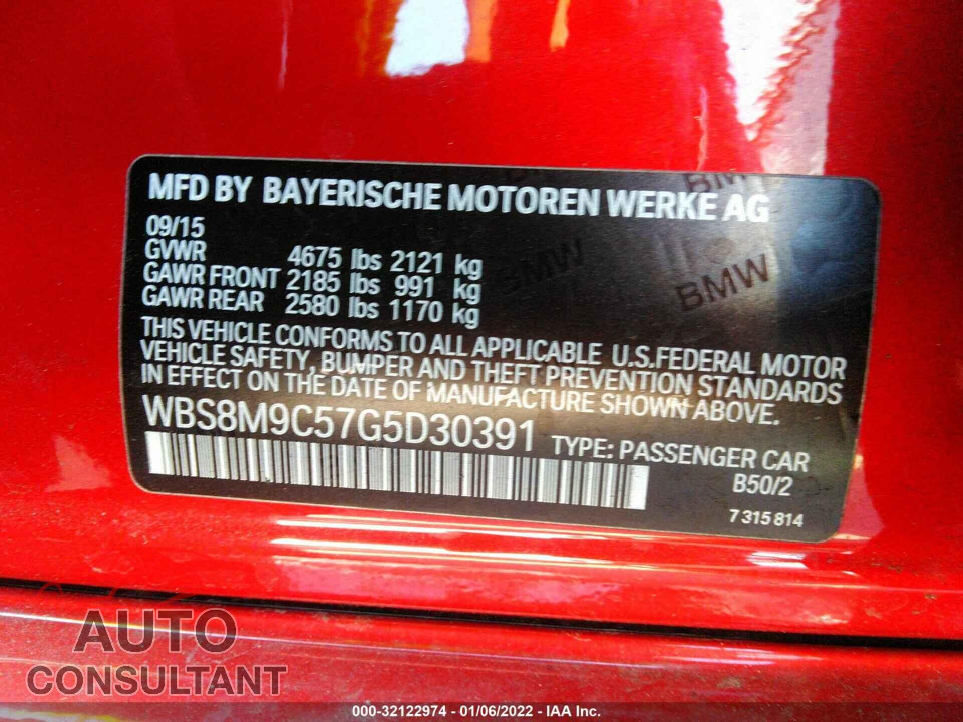 BMW M3 2016 - WBS8M9C57G5D30391