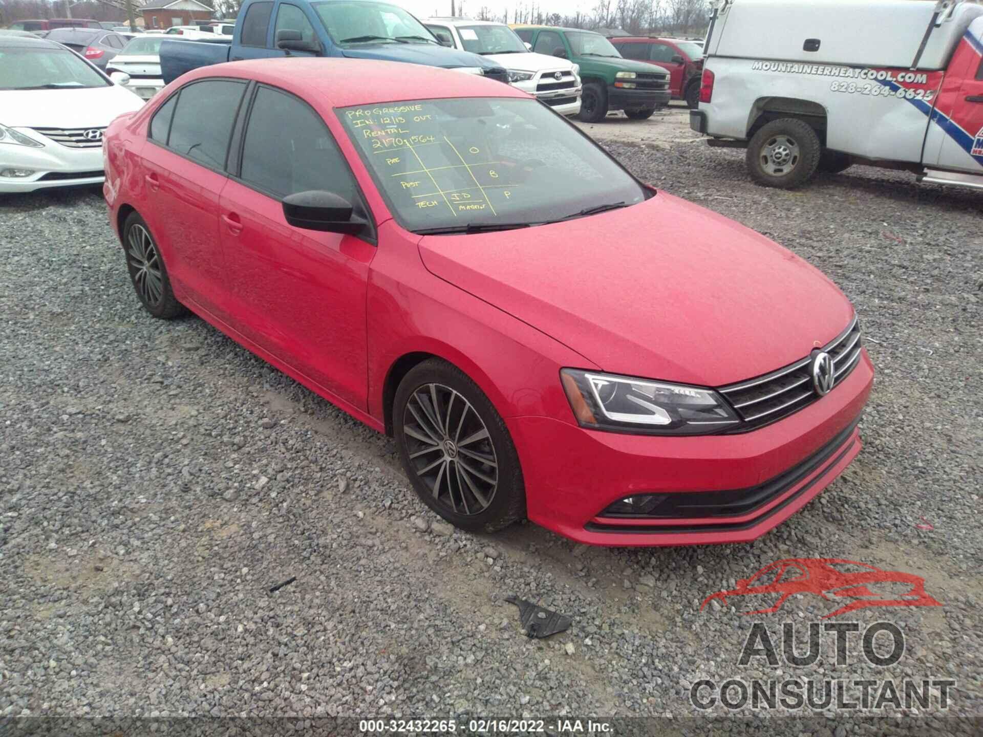 VOLKSWAGEN JETTA SEDAN 2016 - 3VWB17AJ8GM303716