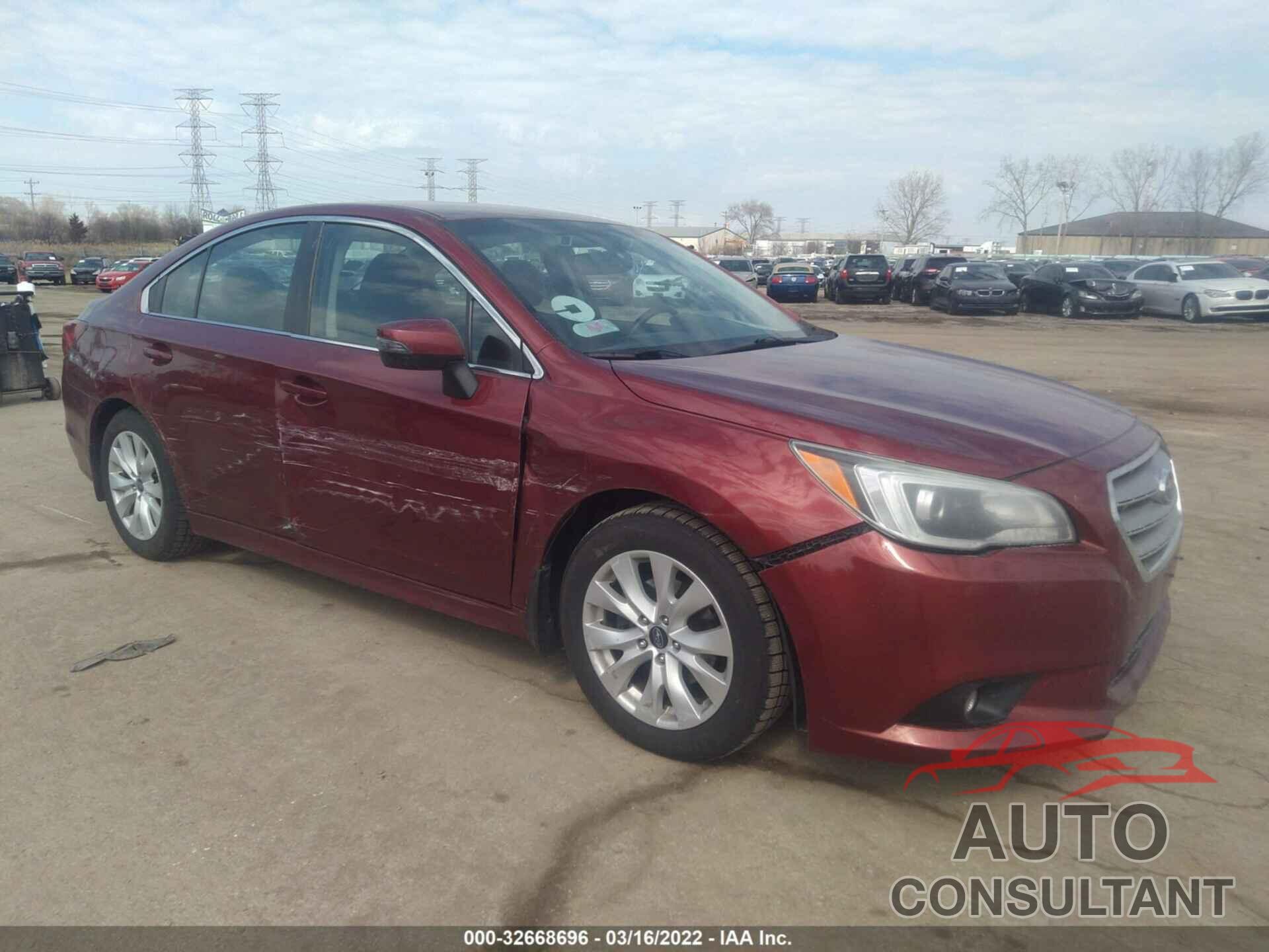 SUBARU LEGACY 2016 - 4S3BNBF68G3039218