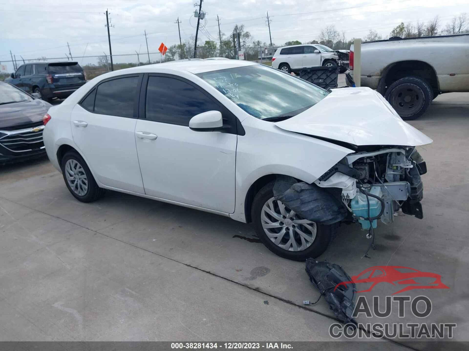 TOYOTA COROLLA 2019 - 2T1BURHE2KC146586