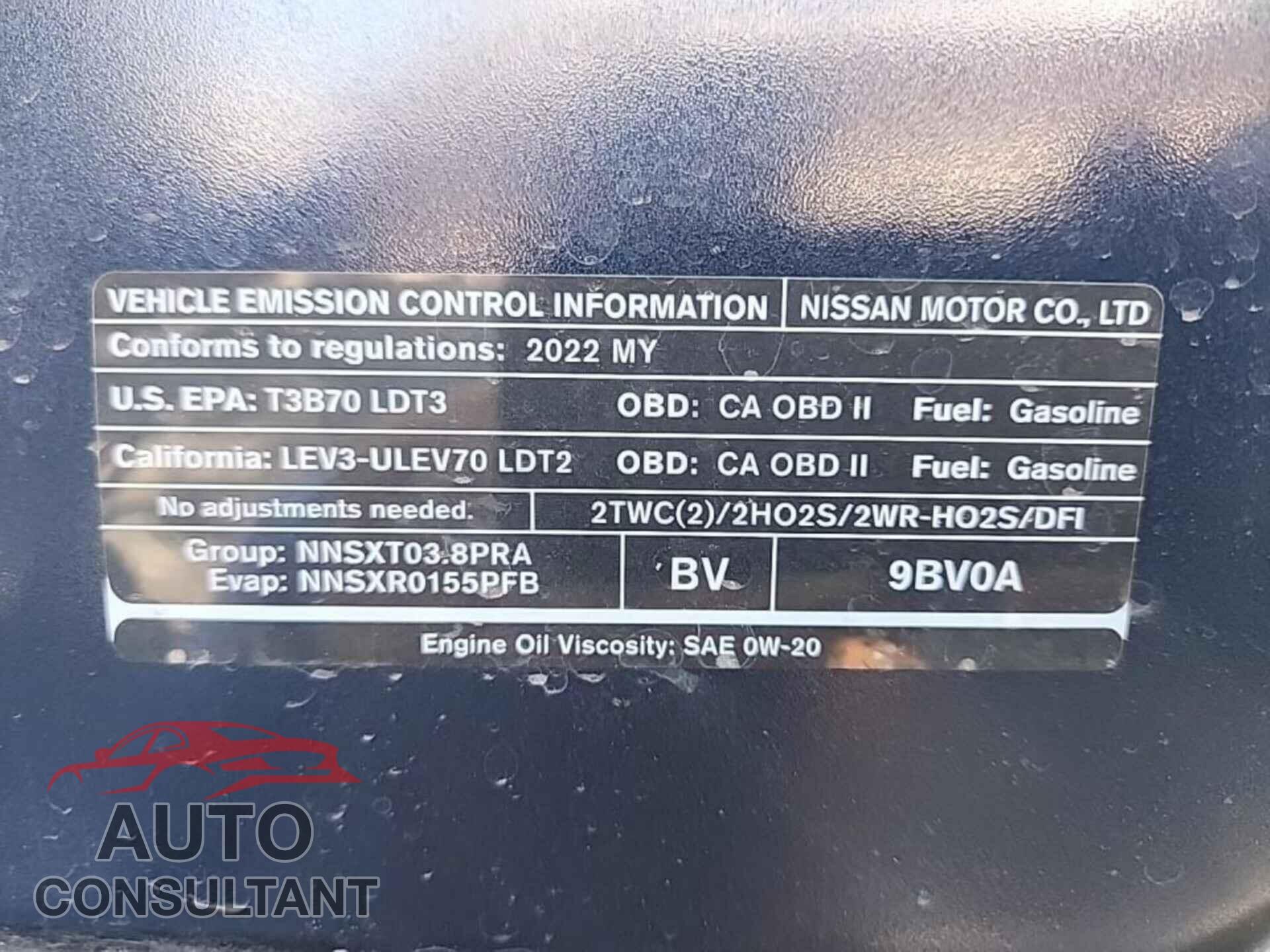 NISSAN FRONTIER 2022 - 1N6ED1CM8NN657442