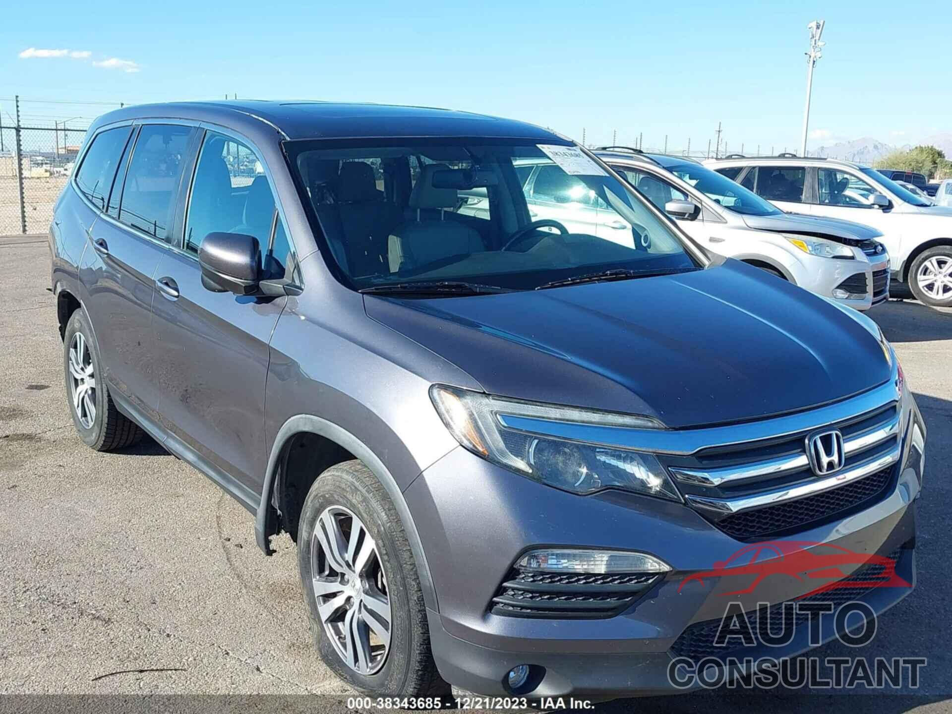 HONDA PILOT 2017 - 5FNYF5H50HB013200