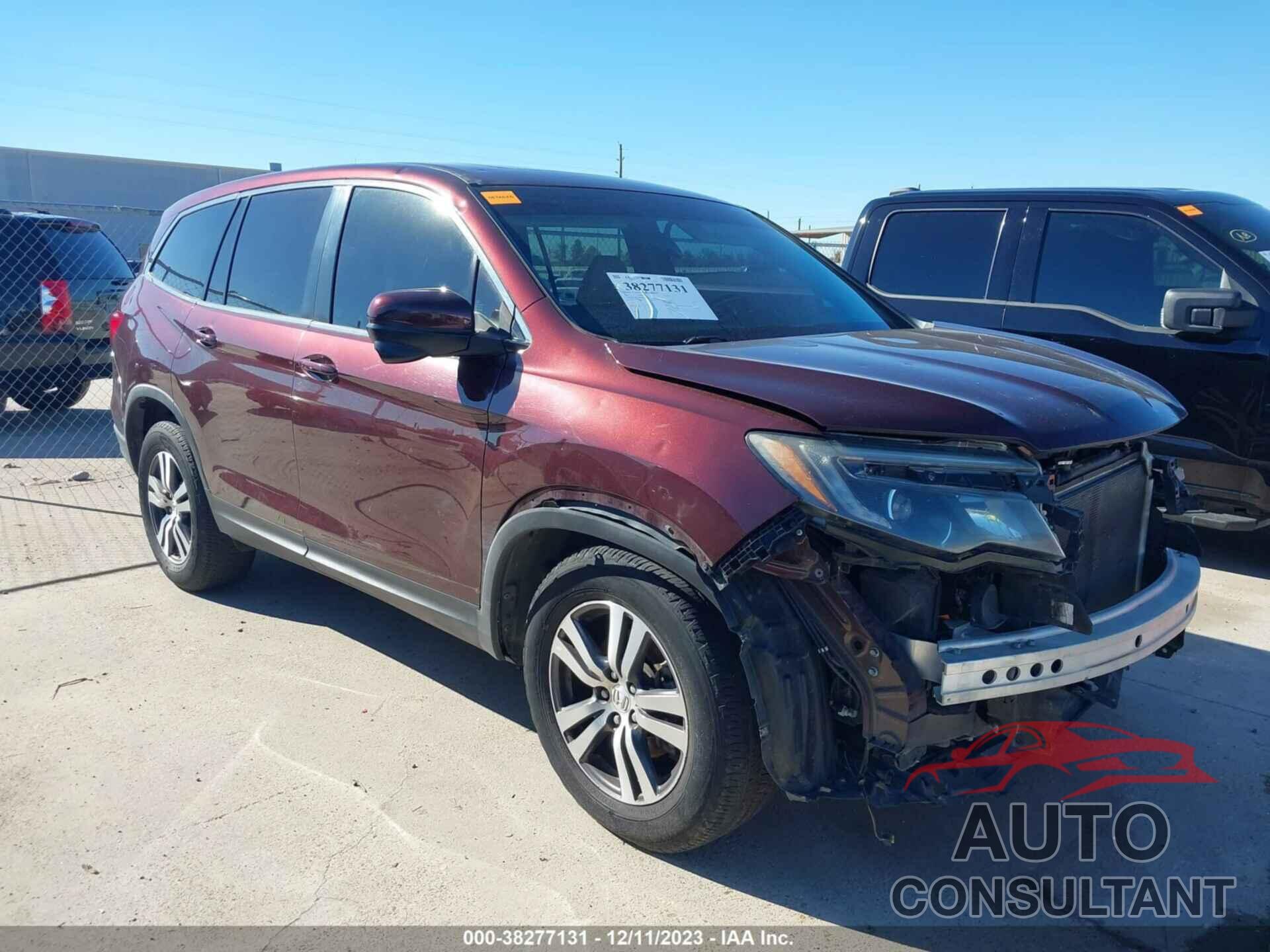 HONDA PILOT 2017 - 5FNYF5H80HB034624