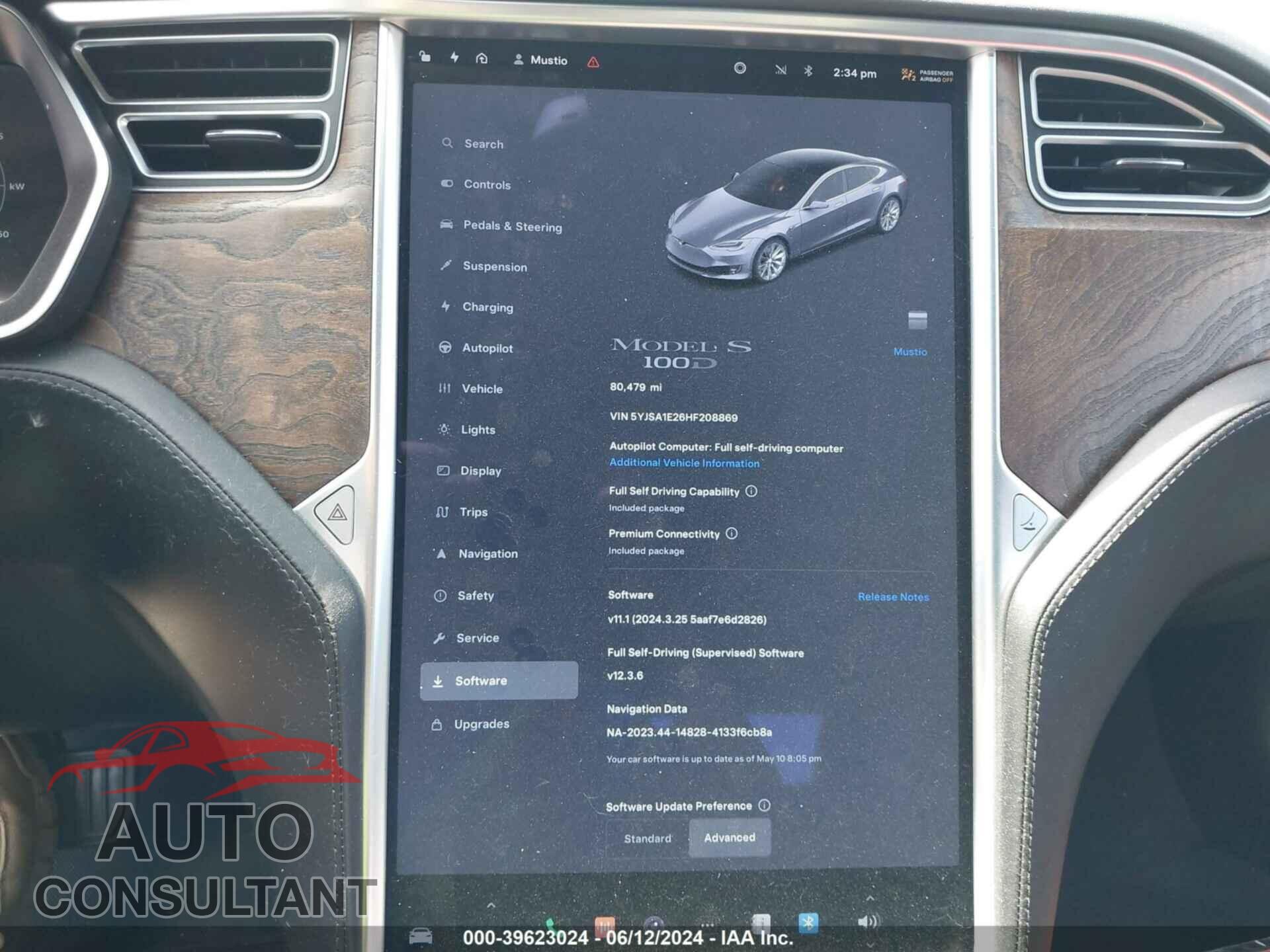 TESLA MODEL S 2017 - 5YJSA1E26HF208869