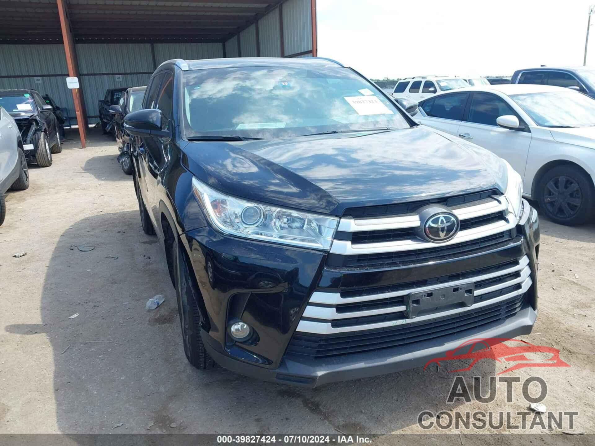 TOYOTA HIGHLANDER 2019 - 5TDKZRFH8KS368314