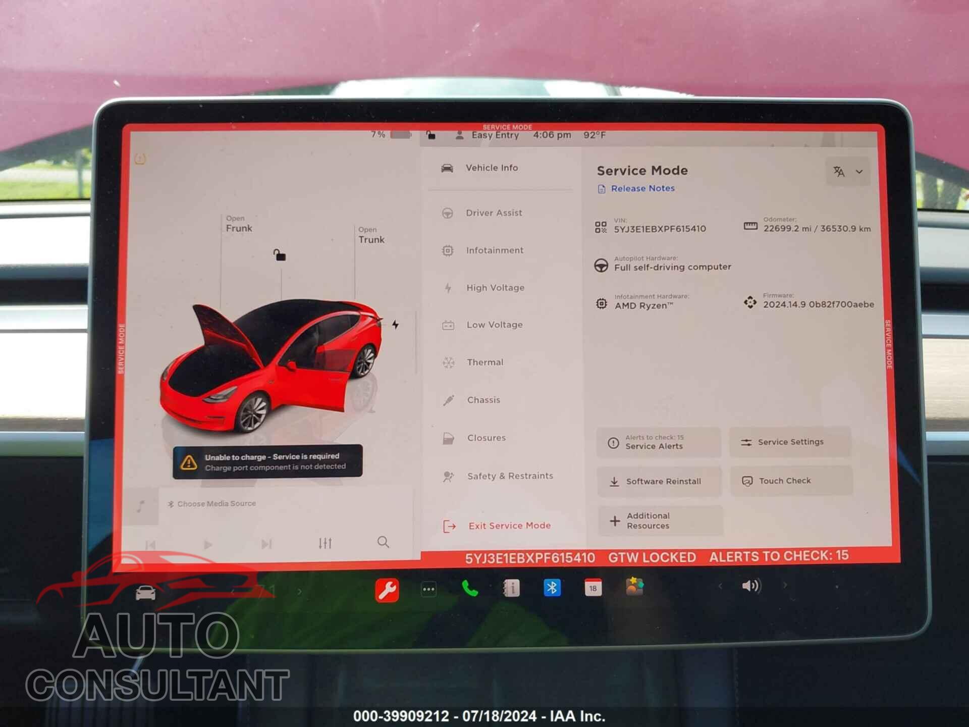 TESLA MODEL 3 2023 - 5YJ3E1EBXPF615410