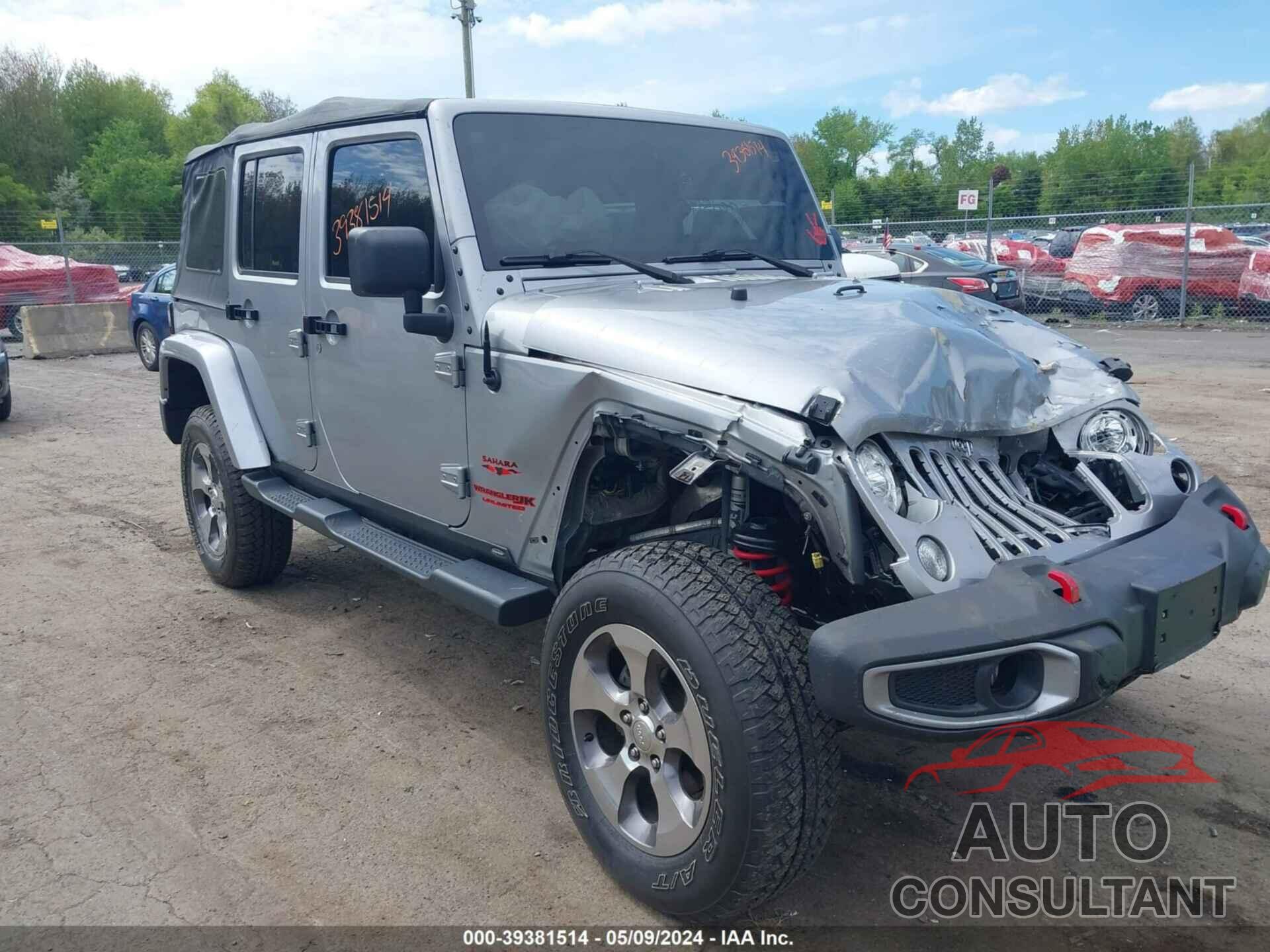 JEEP WRANGLER JK UNLIMITED 2018 - 1C4HJWEG5JL922479