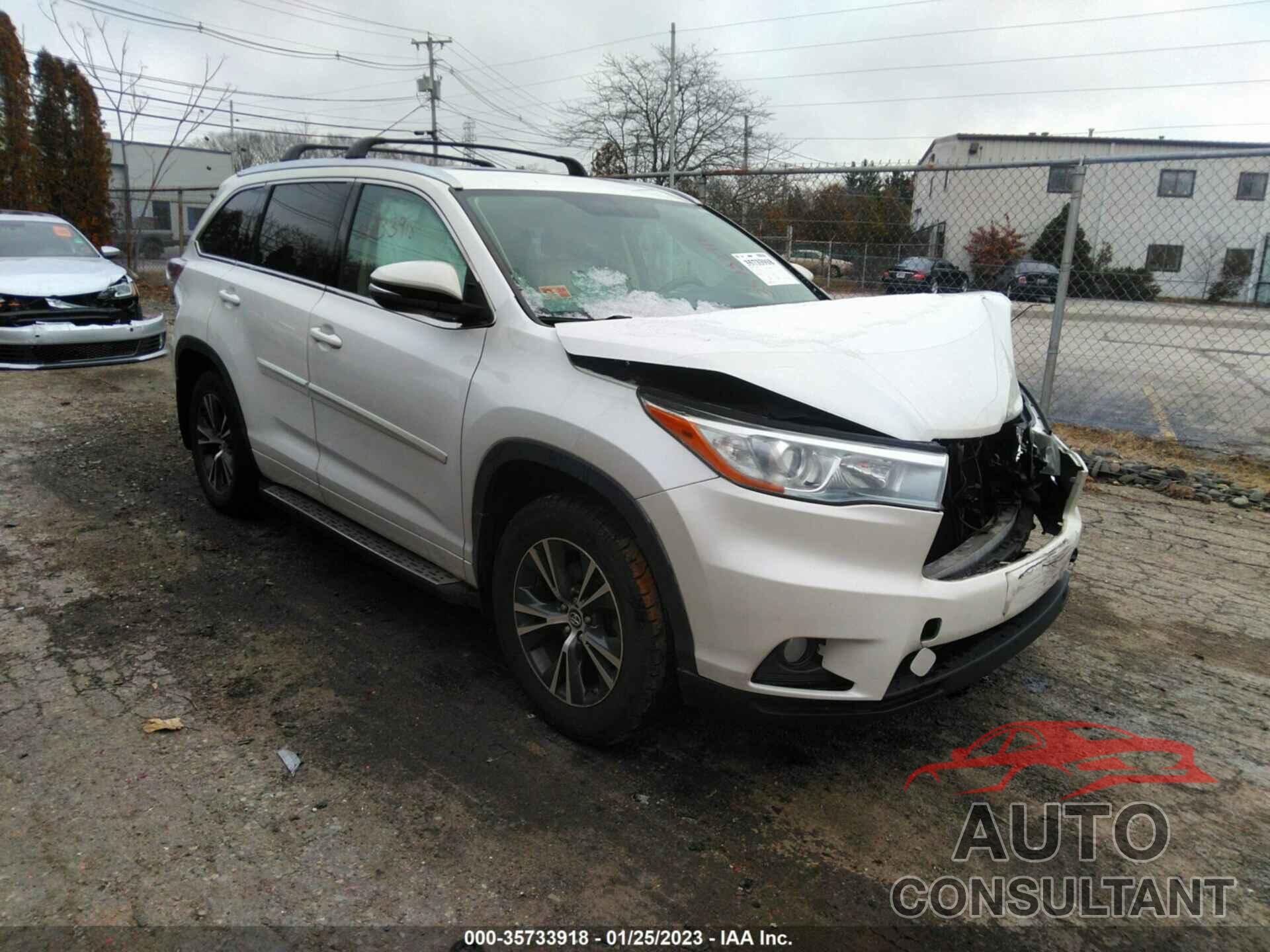 TOYOTA HIGHLANDER 2016 - 5TDJKRFH8GS353884