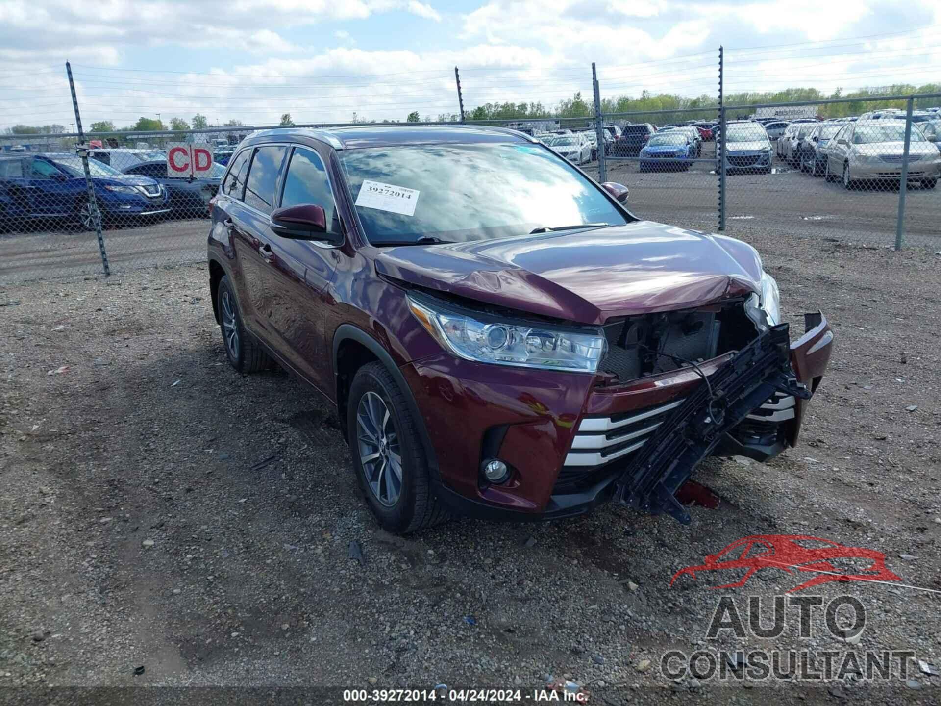 TOYOTA HIGHLANDER 2018 - 5TDJZRFH1JS849645