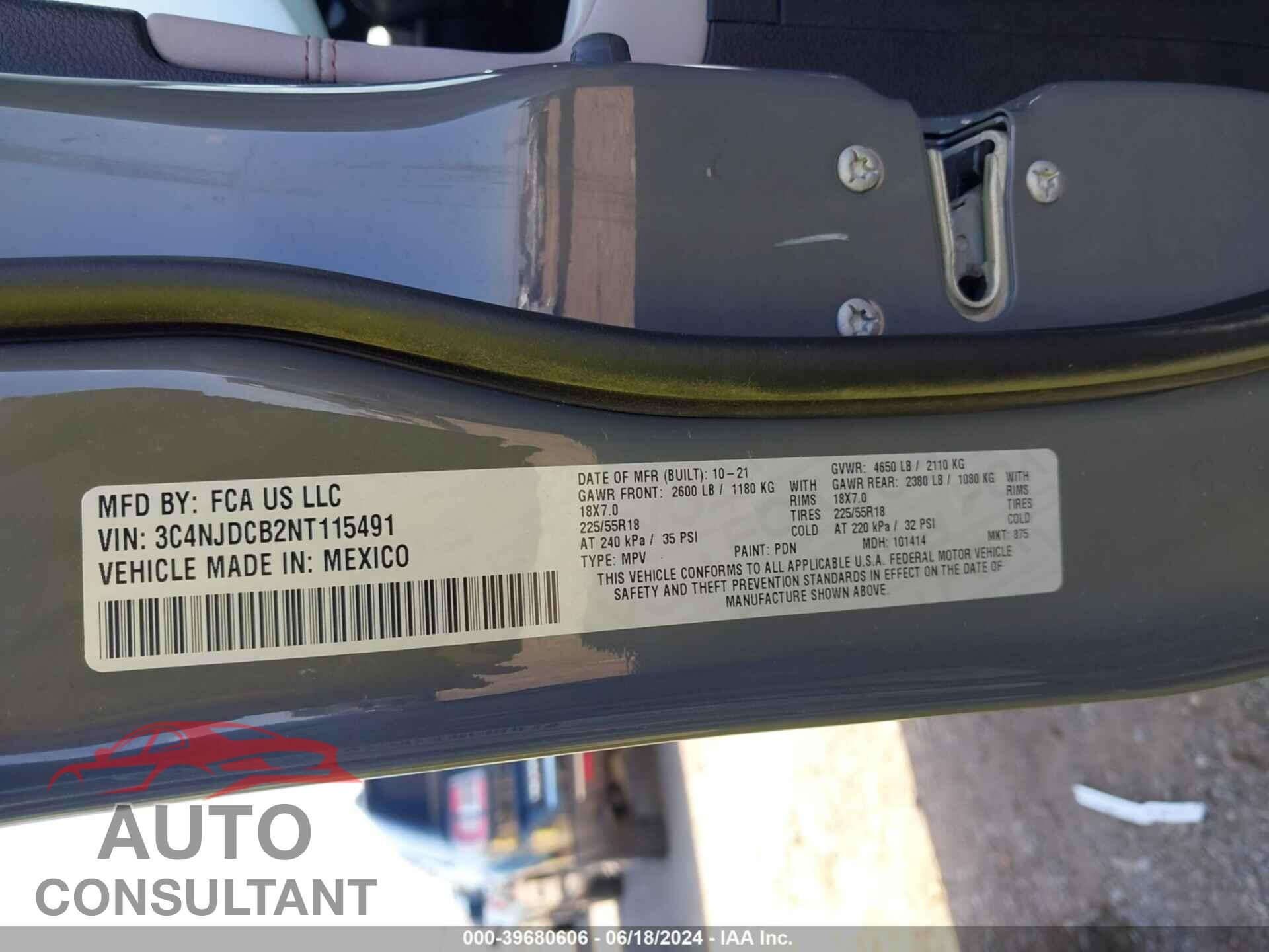 JEEP COMPASS 2022 - 3C4NJDCB2NT115491