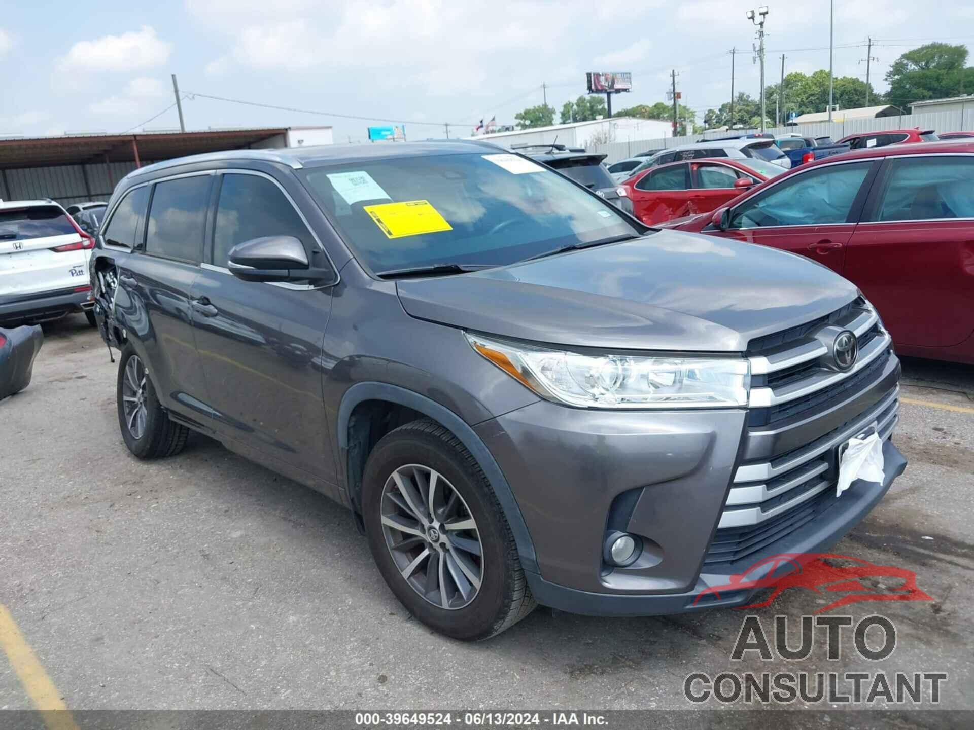 TOYOTA HIGHLANDER 2018 - 5TDKZRFH9JS538016