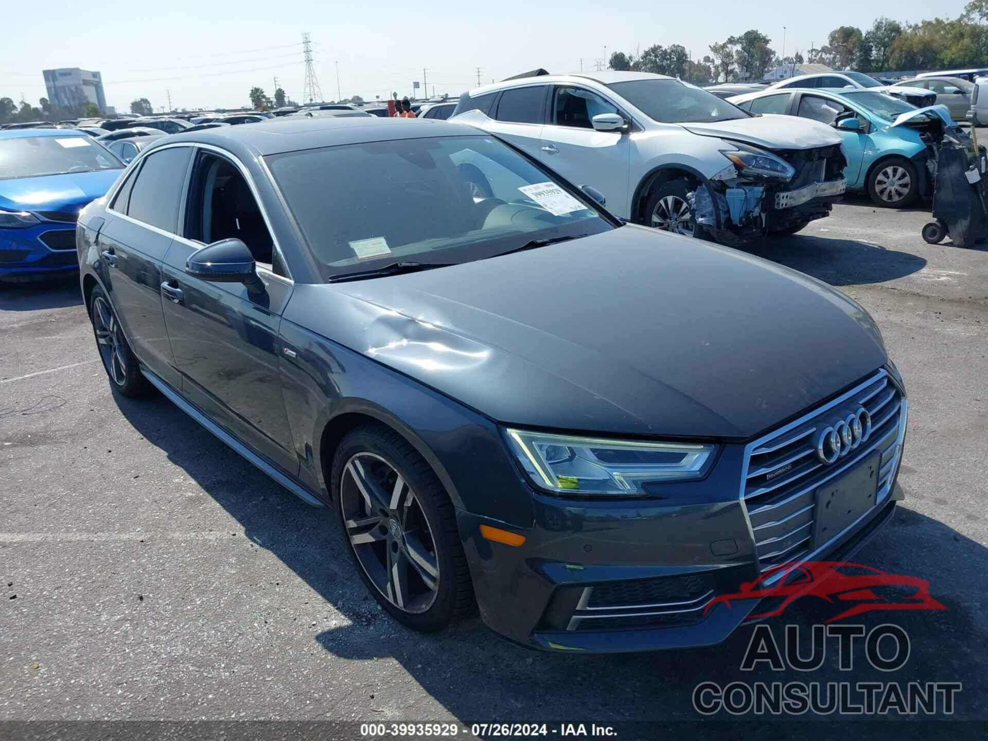 AUDI A4 2018 - WAUENAF40JA143238