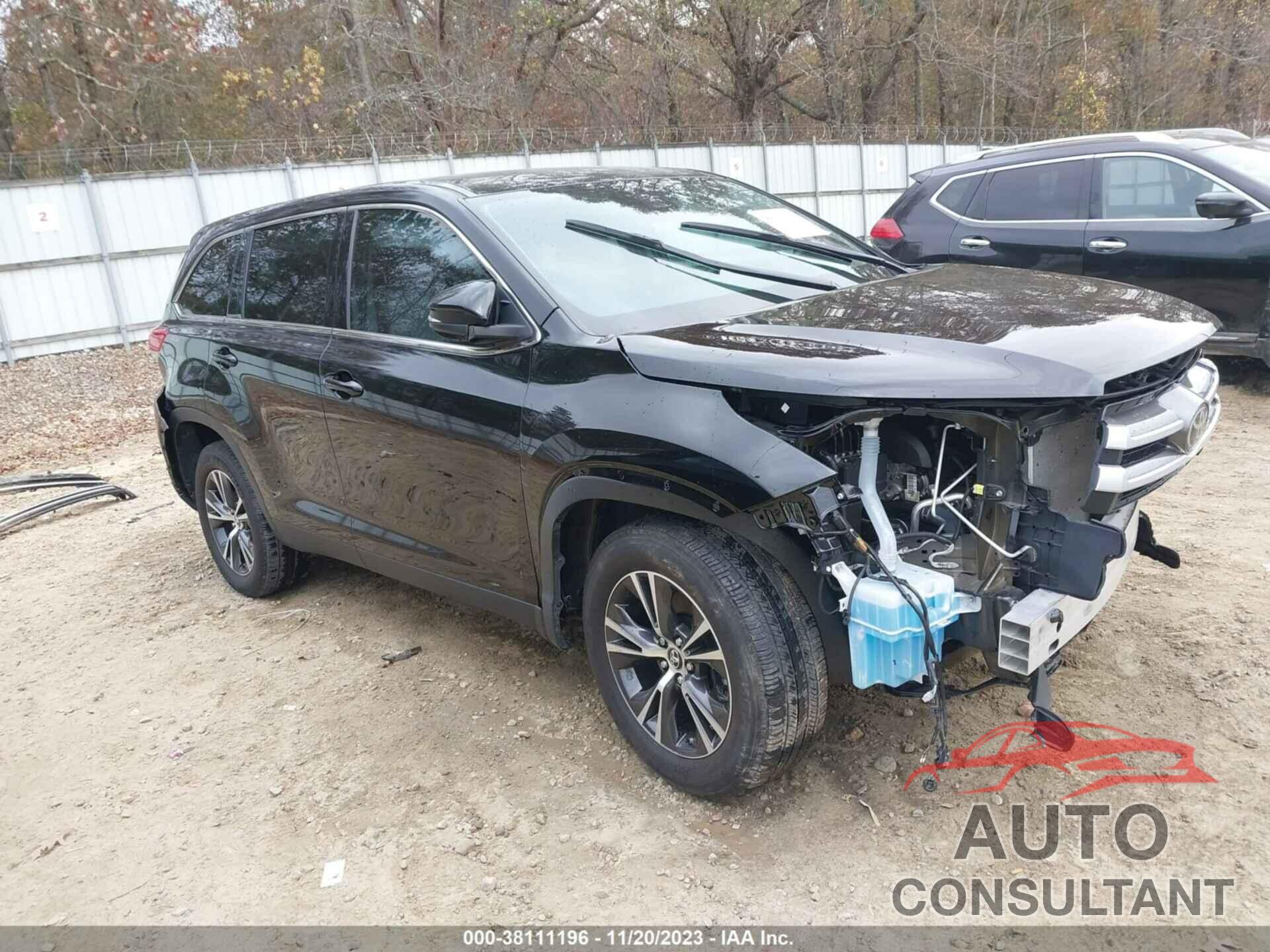 TOYOTA HIGHLANDER 2019 - 5TDZZRFH3KS354710