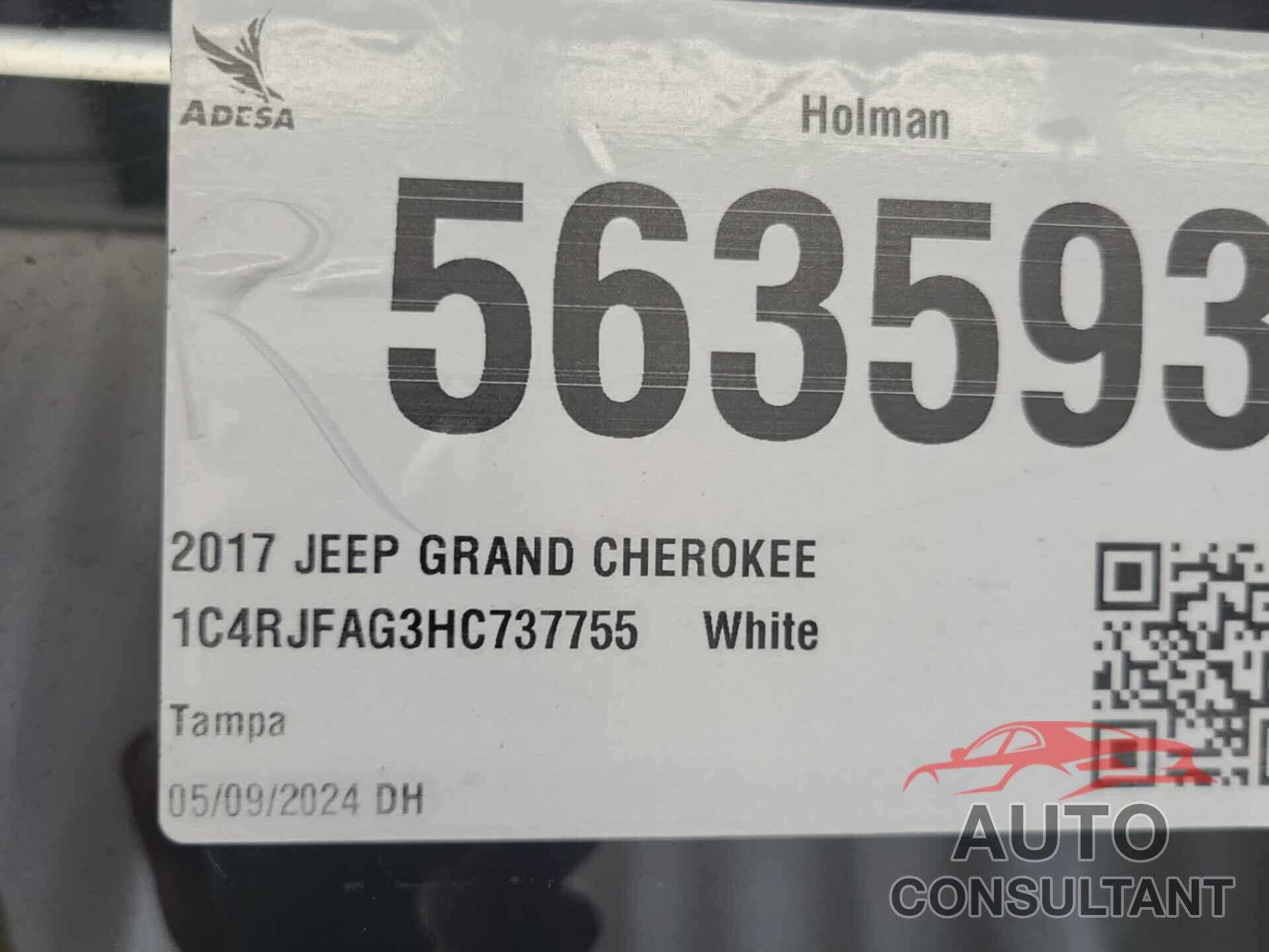 JEEP GRAND CHEROKEE 2017 - 1C4RJFAG3HC737755