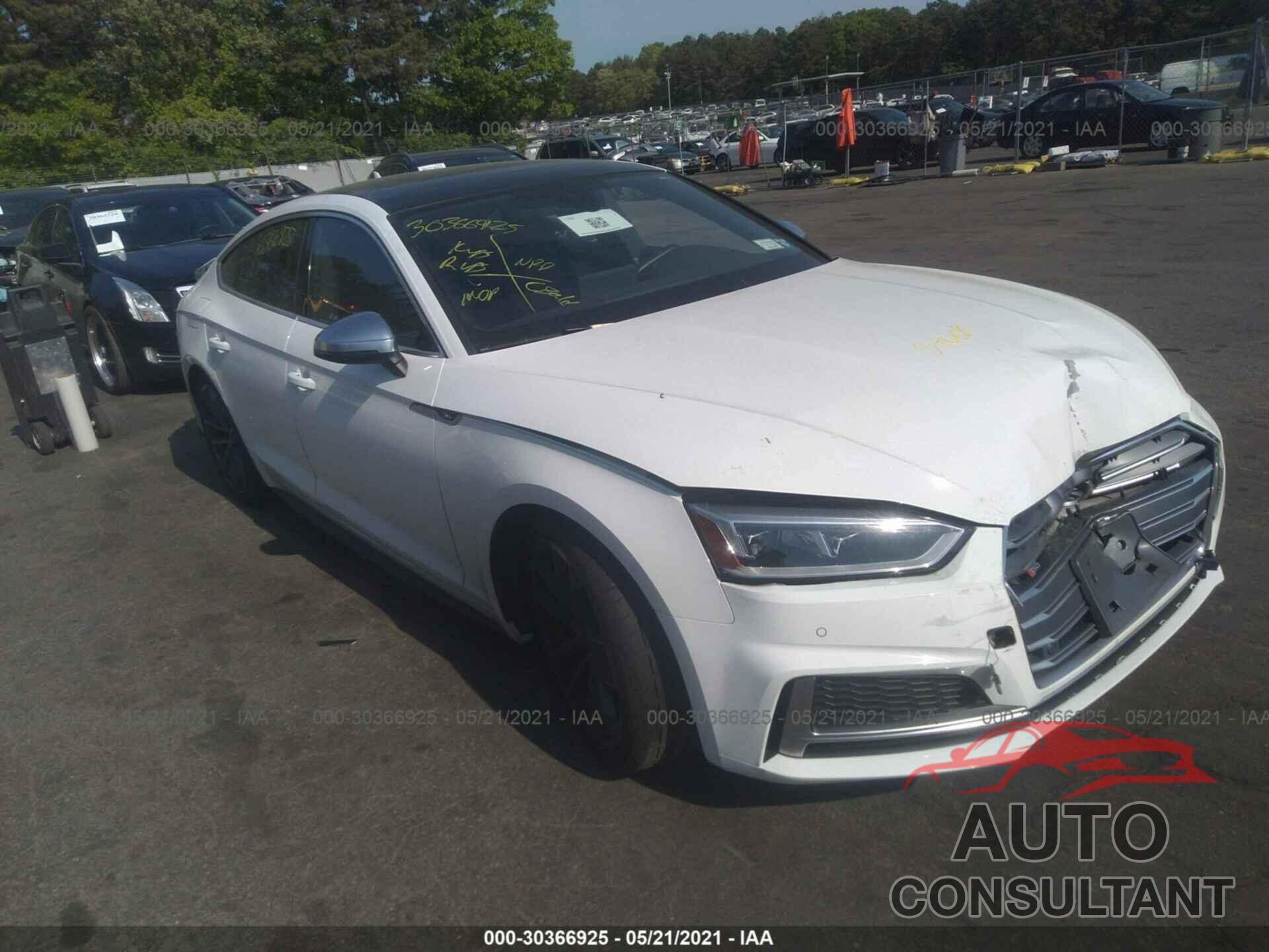 AUDI S5 SPORTBACK 2019 - WAUB4CF56KA000886