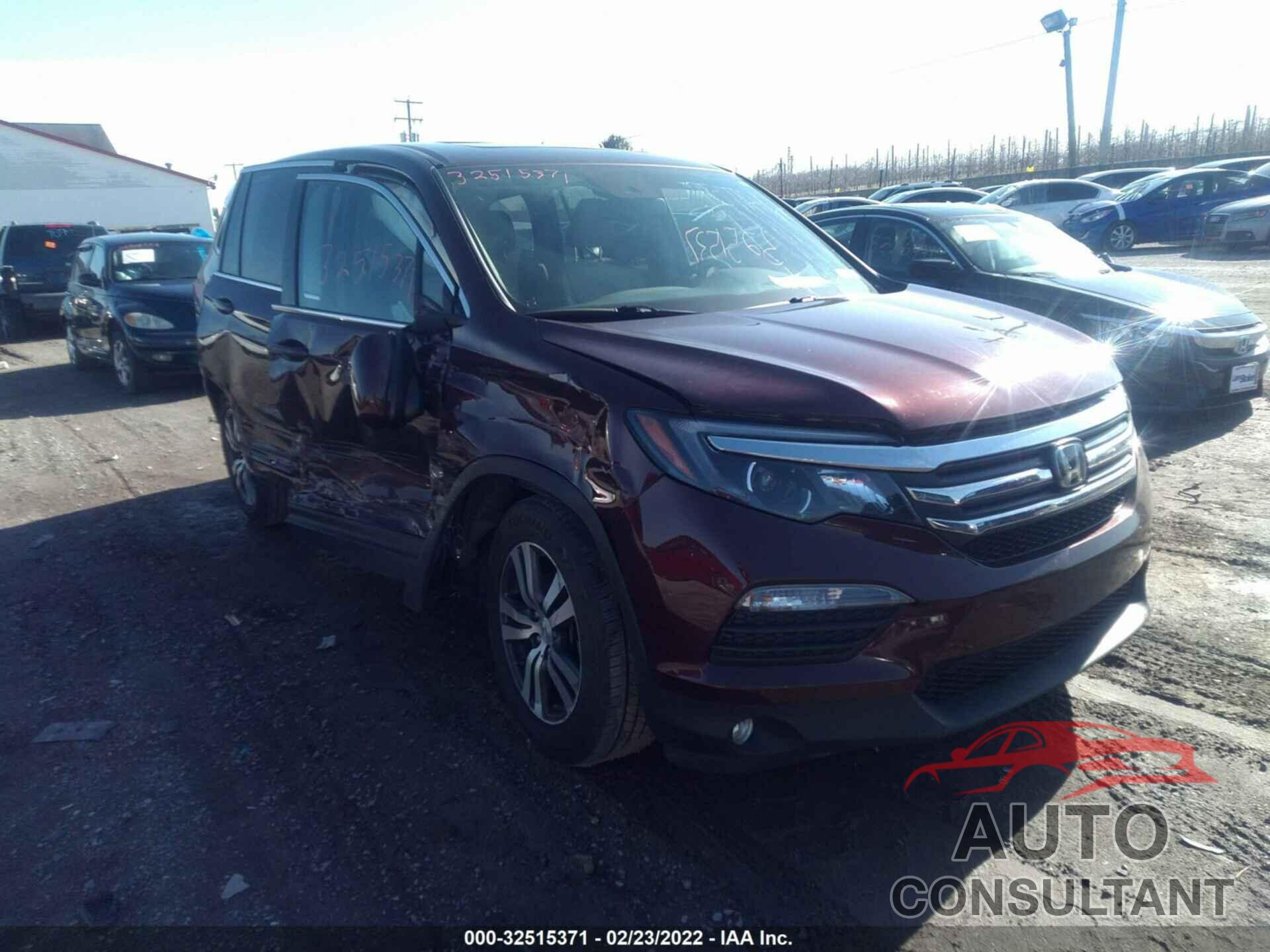 HONDA PILOT 2016 - 5FNYF6H64GB099429