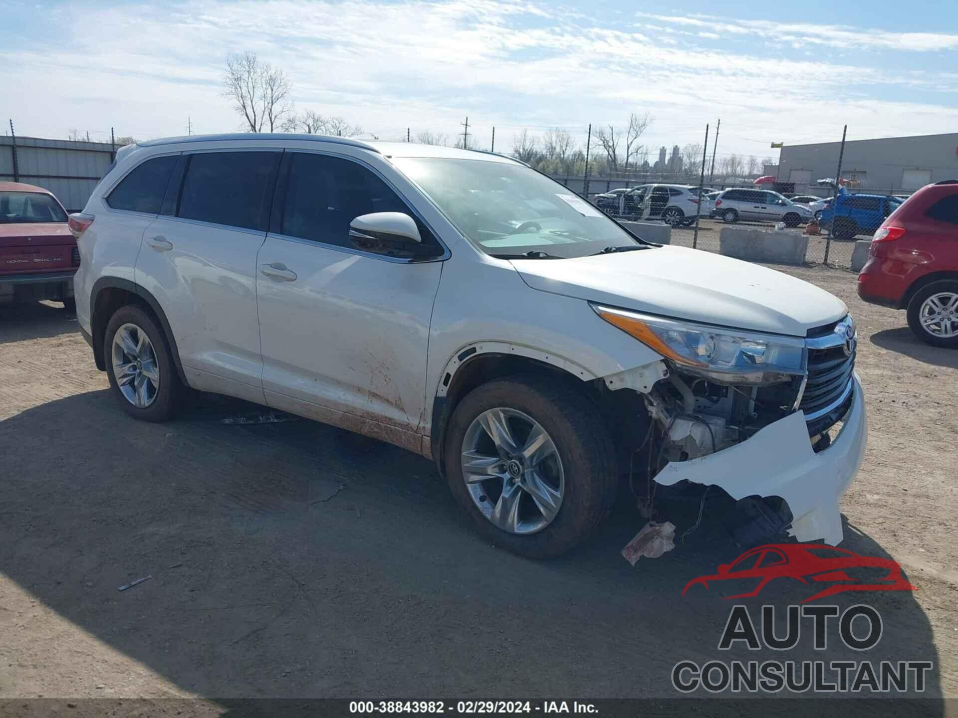 TOYOTA HIGHLANDER 2016 - 5TDDKRFH8GS315276